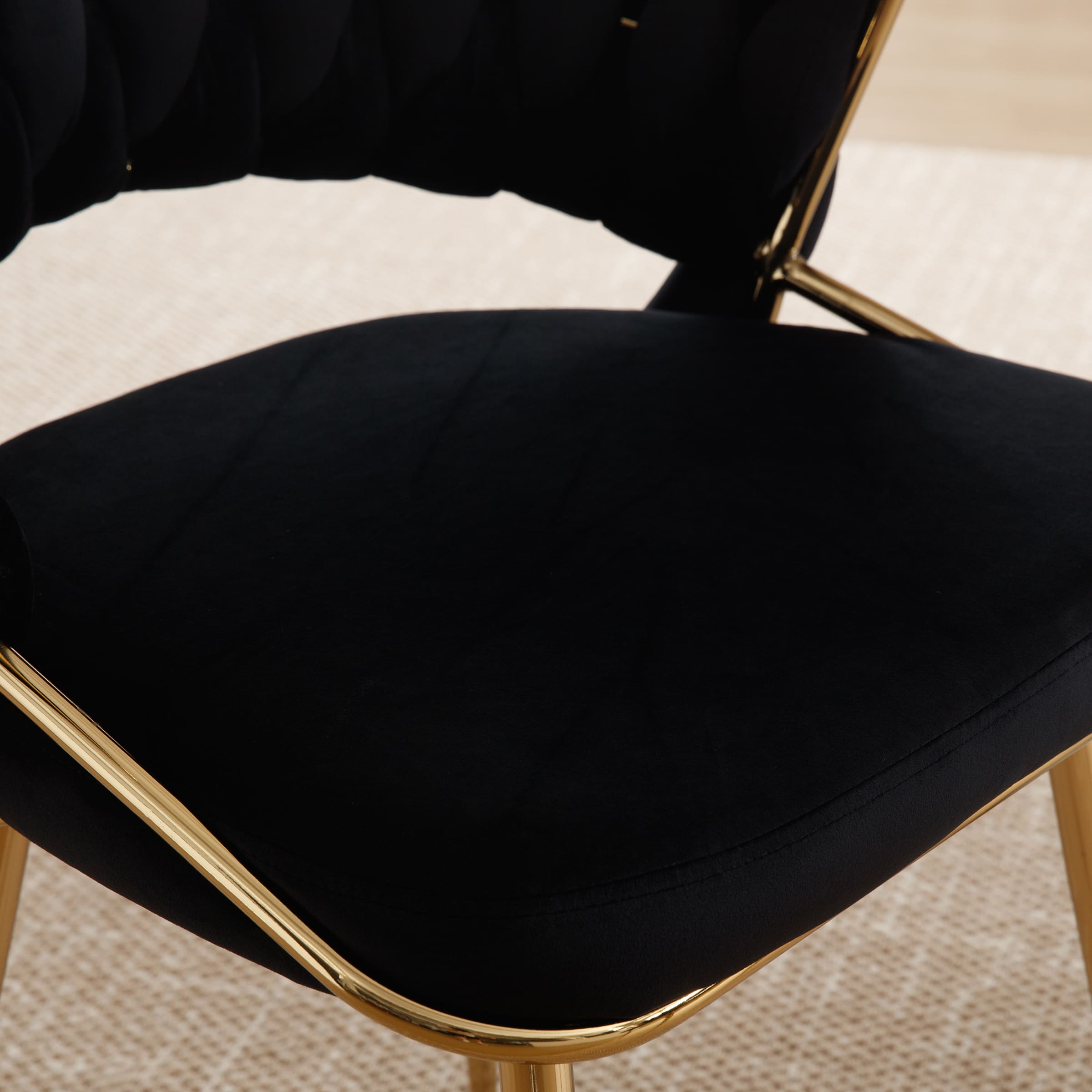 CHICAURA Woven Velvet Dining Chairs Set of 2 - 1561DC