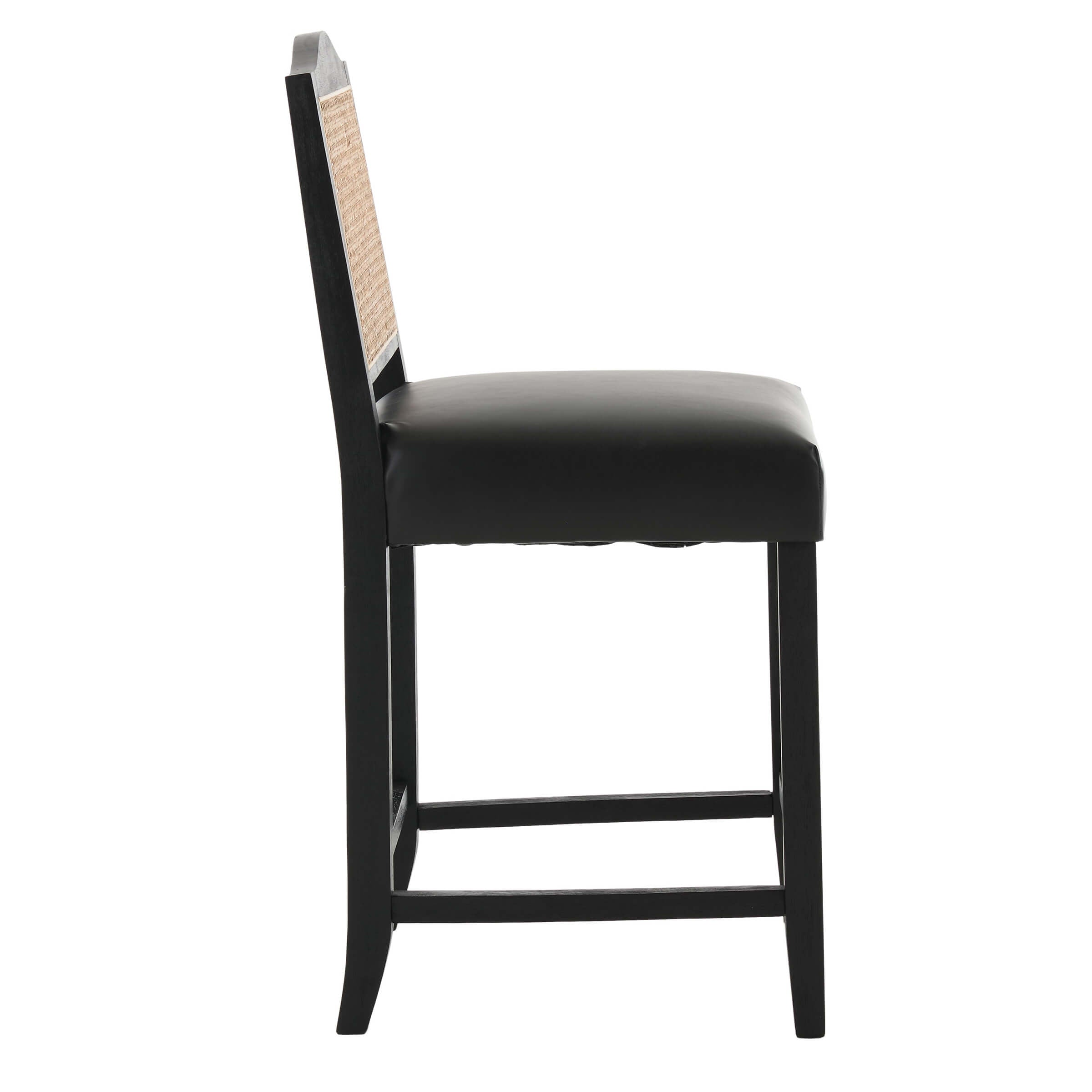 CIMOTA 26.5"H & 30.2"H Farmhouse Rattan Counter Stools Set of 2 - 5739