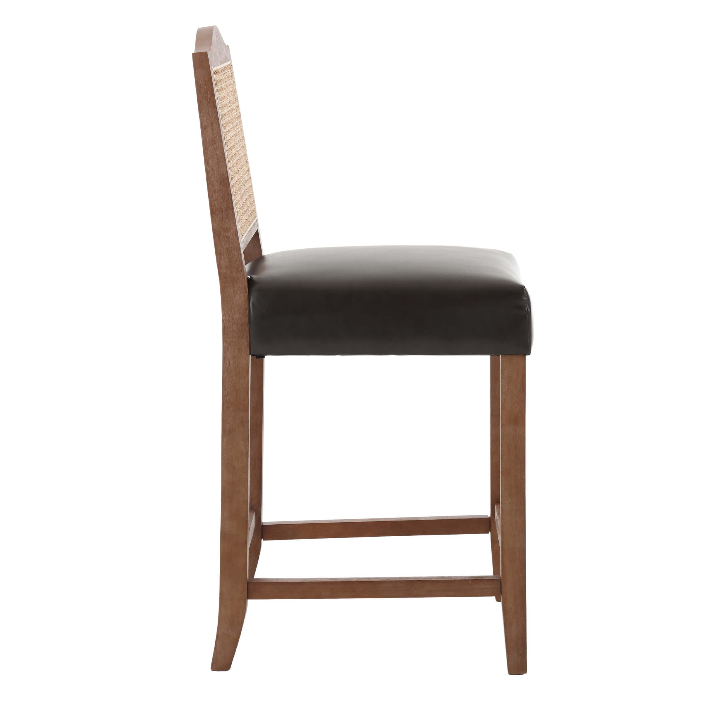 CIMOTA 26.5"H & 30.2"H Farmhouse Rattan Counter Stools Set of 2 - 5739