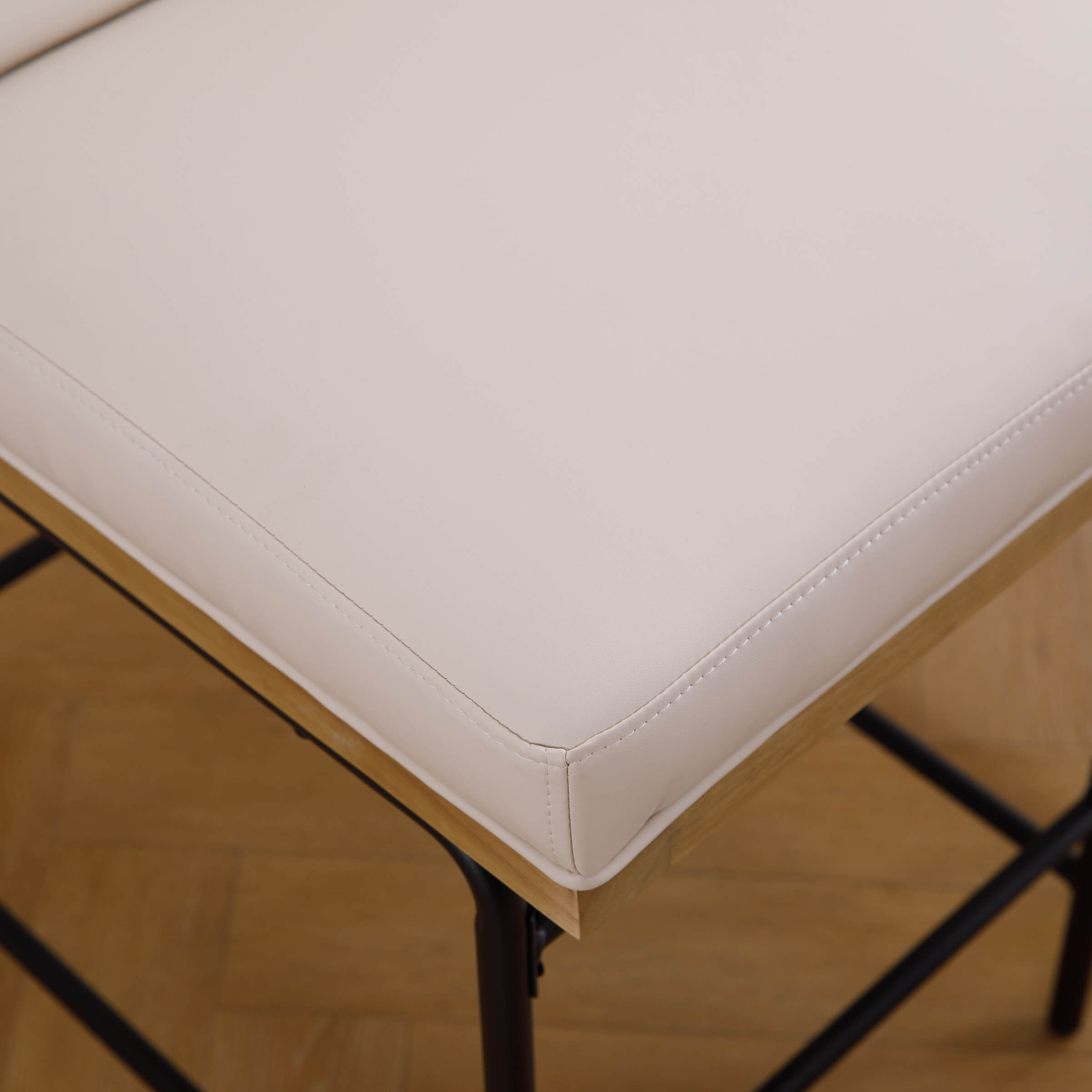 CIMOTA 26"H Removable Cushion Counter Height Stools with Metal Legs Set of 2 - 5734CS