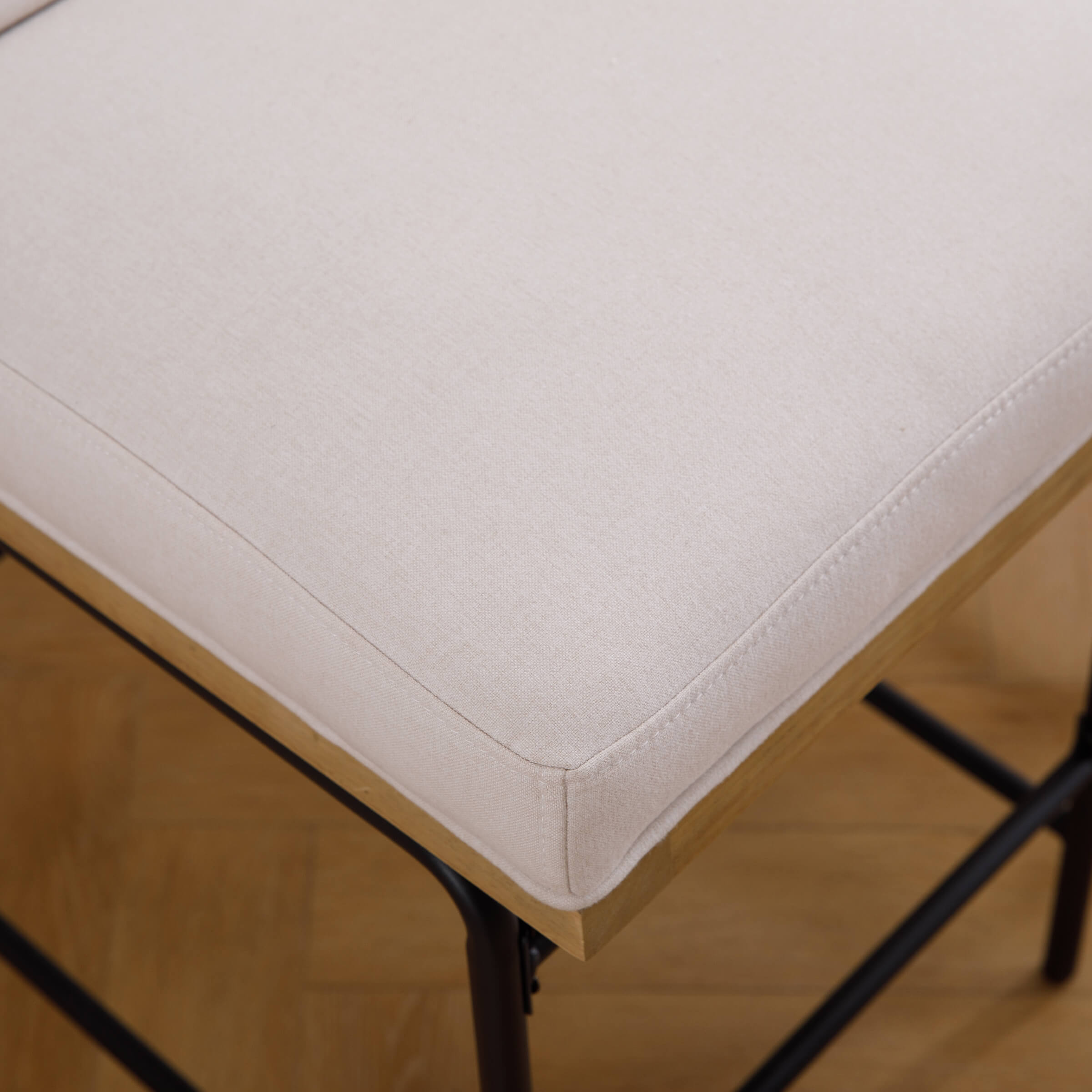 CIMOTA 26"H Removable Cushion Counter Height Stools with Metal Legs Set of 2 - 5734CS