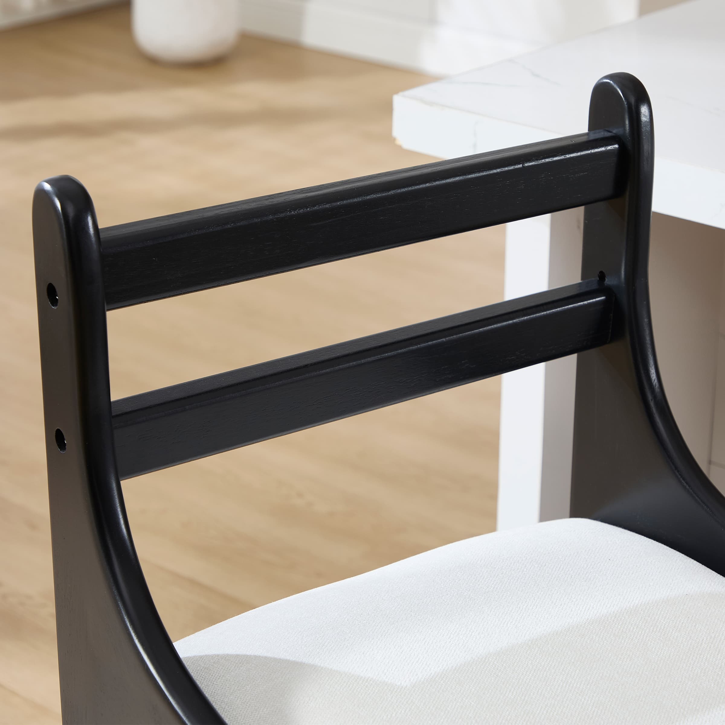 CIMOTA 26"H Curved Armrest Counter Height Bar Stools Set of 2 - 22741CS