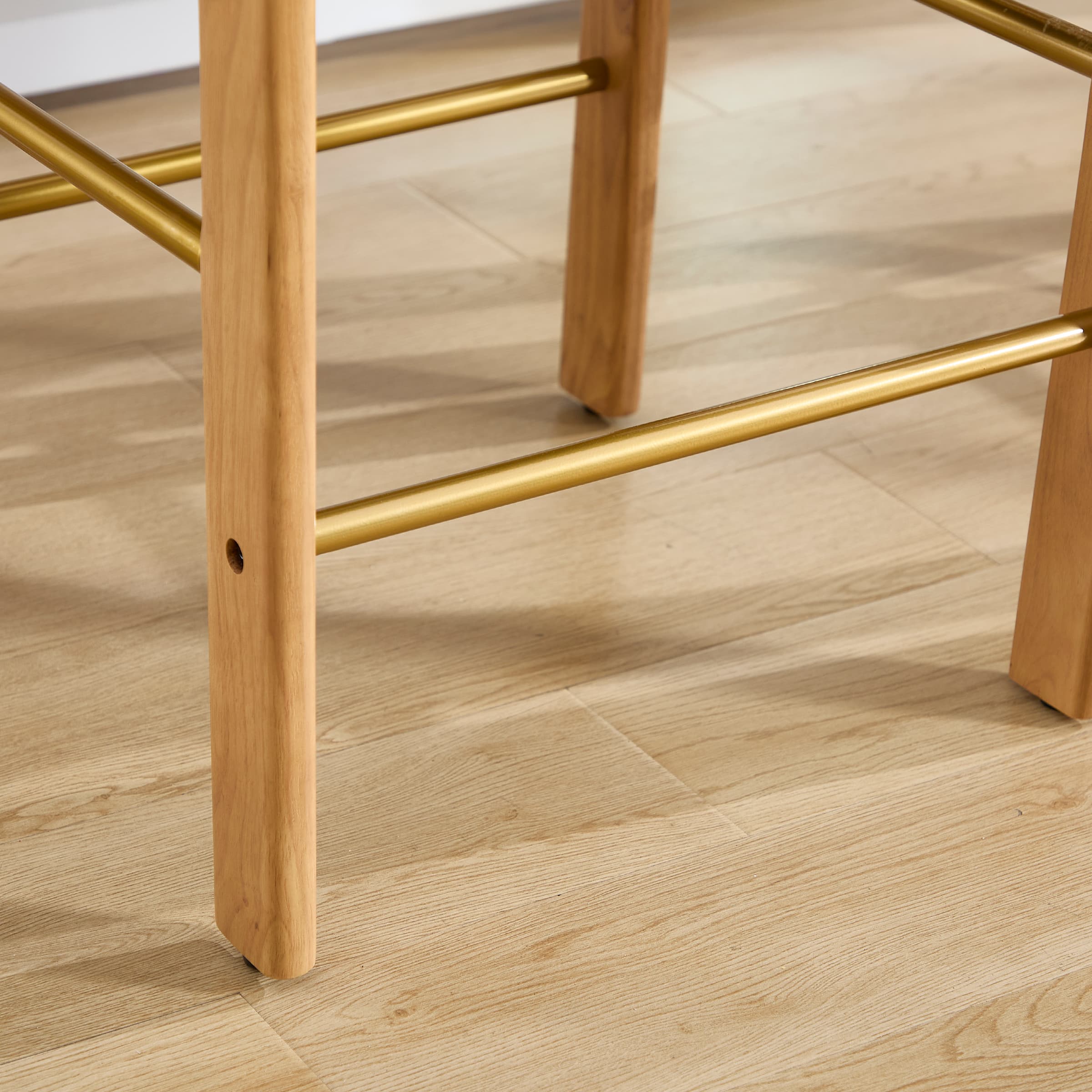 CIMOTA 26"H Curved Armrest Counter Height Bar Stools Set of 2 - 22741CS