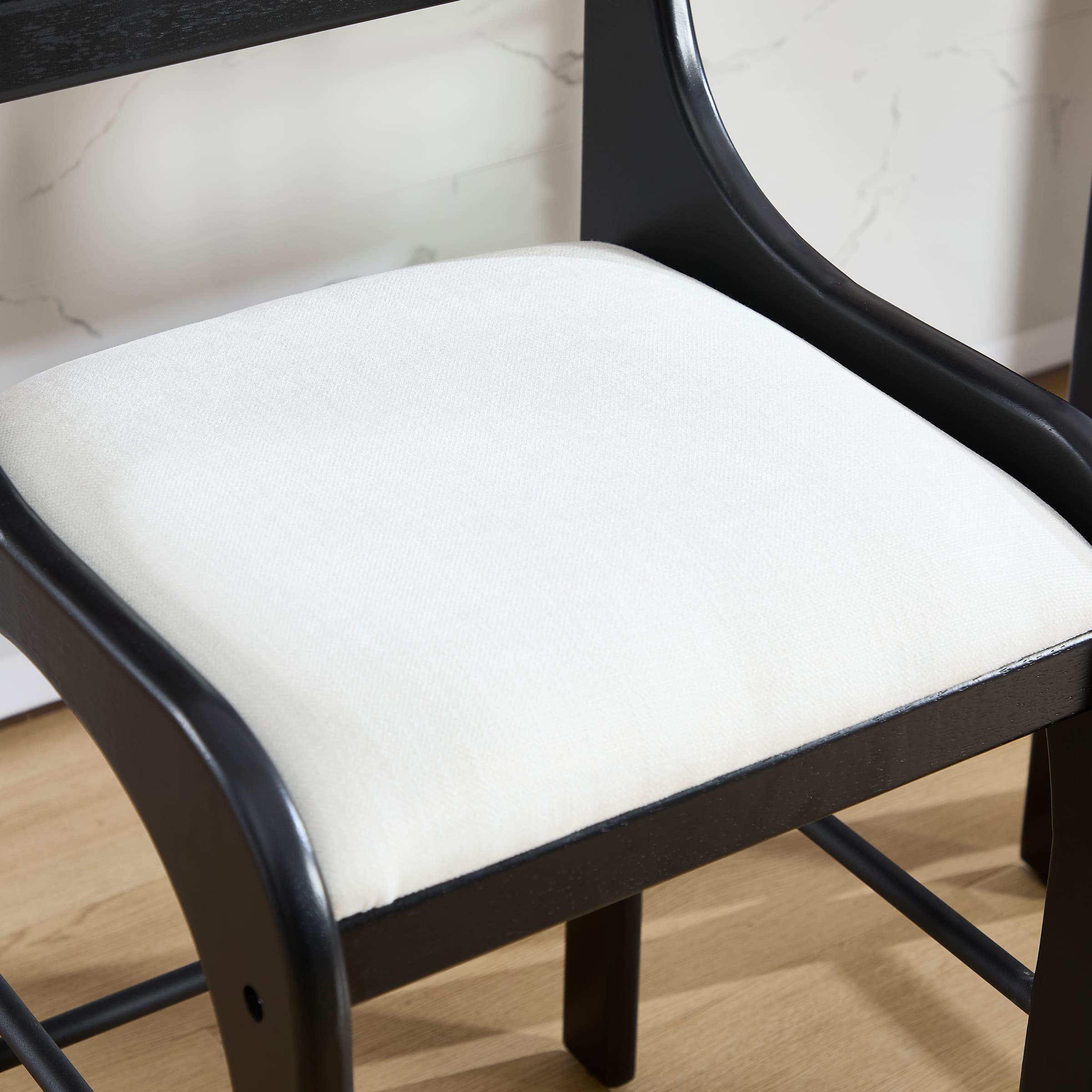 CIMOTA 26"H Curved Armrest Counter Height Bar Stools Set of 2 - 22741CS