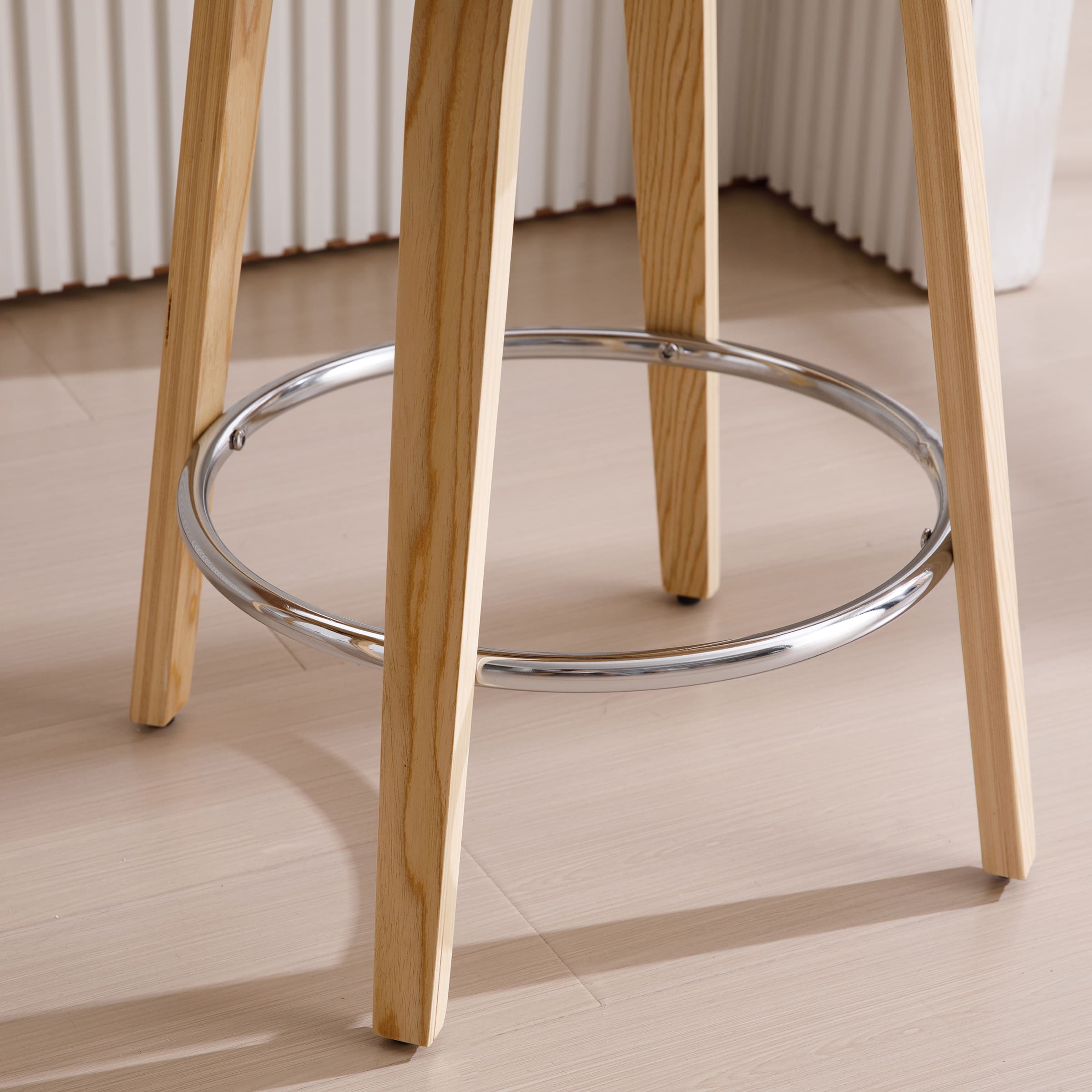 VESCASA 26"H Modern Barrel Swivel Counter Stools Set of 2 - 3075CS