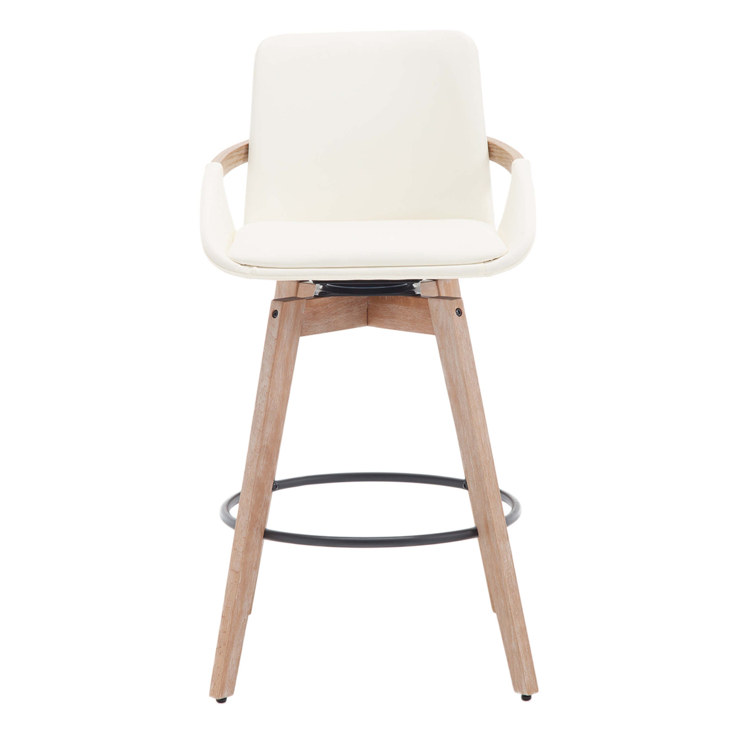 CIMOTA 26"H Swivel Curved Back Counter Stools Set of 2 - 3088CS