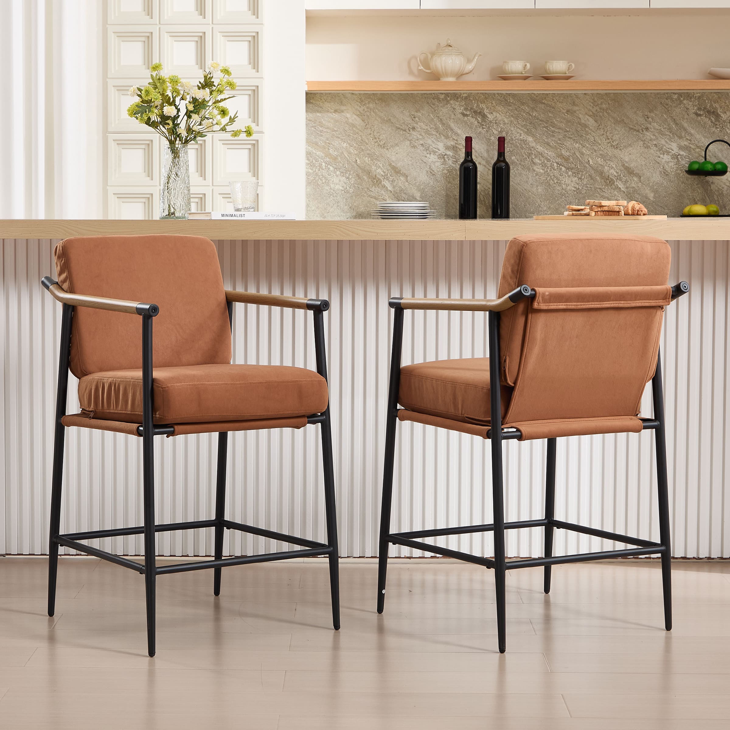 CIMOTA 26" Mid Century Modern Counter Stools Set of 2 - 15020CS