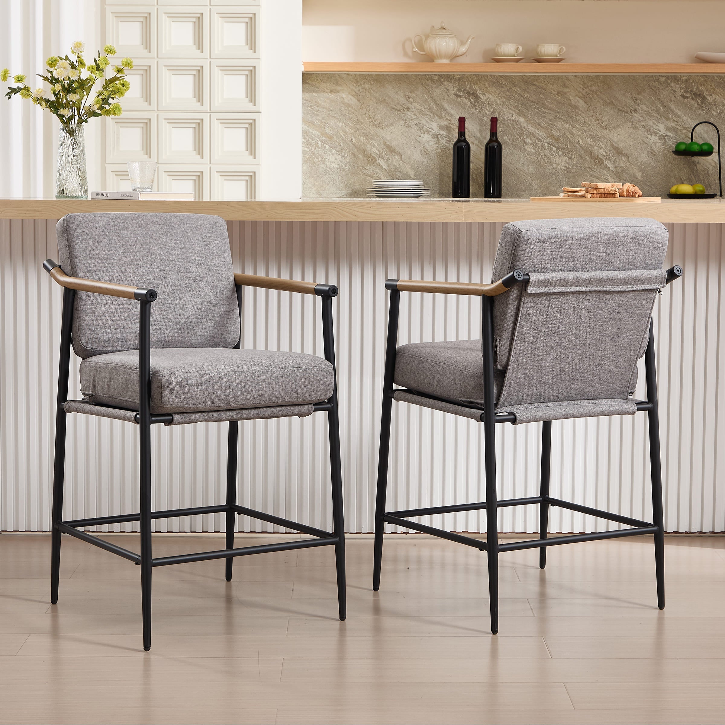 CIMOTA 26" Mid Century Modern Counter Stools Set of 2 - 15020CS