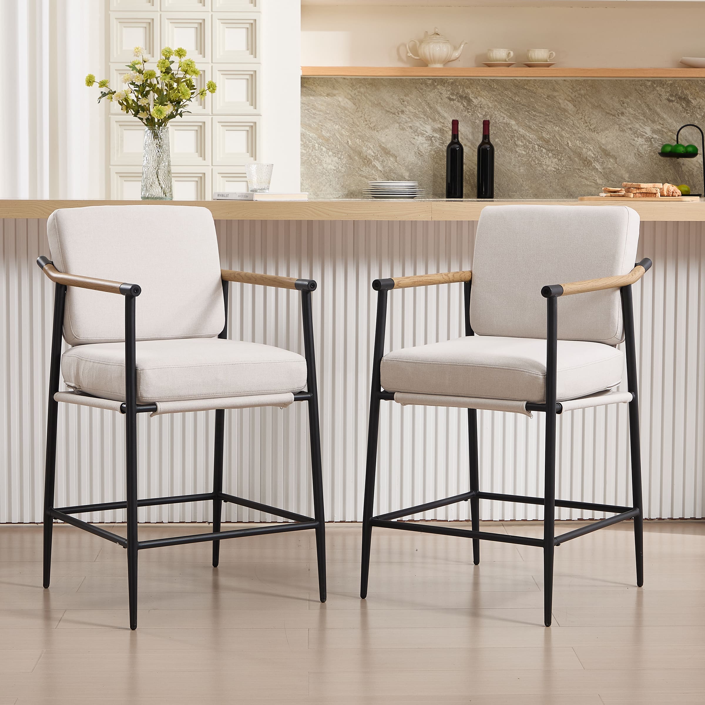 CIMOTA 26" Mid Century Modern Counter Stools Set of 2 - 15020CS