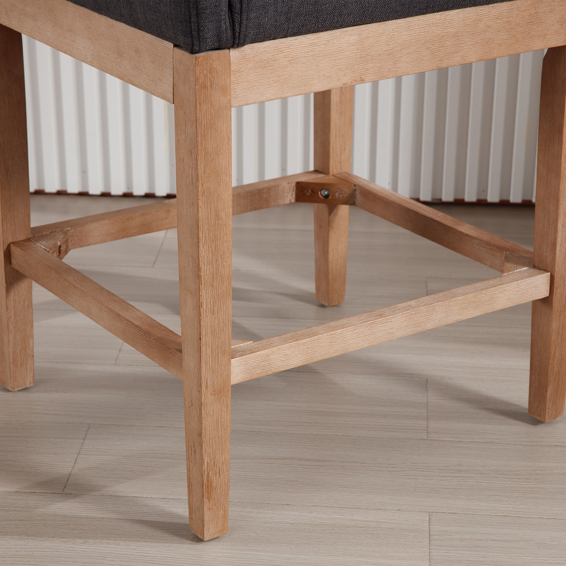 CIMOTA 26"H Wood Counter Stools with Arms Set of 2 - 2003CS