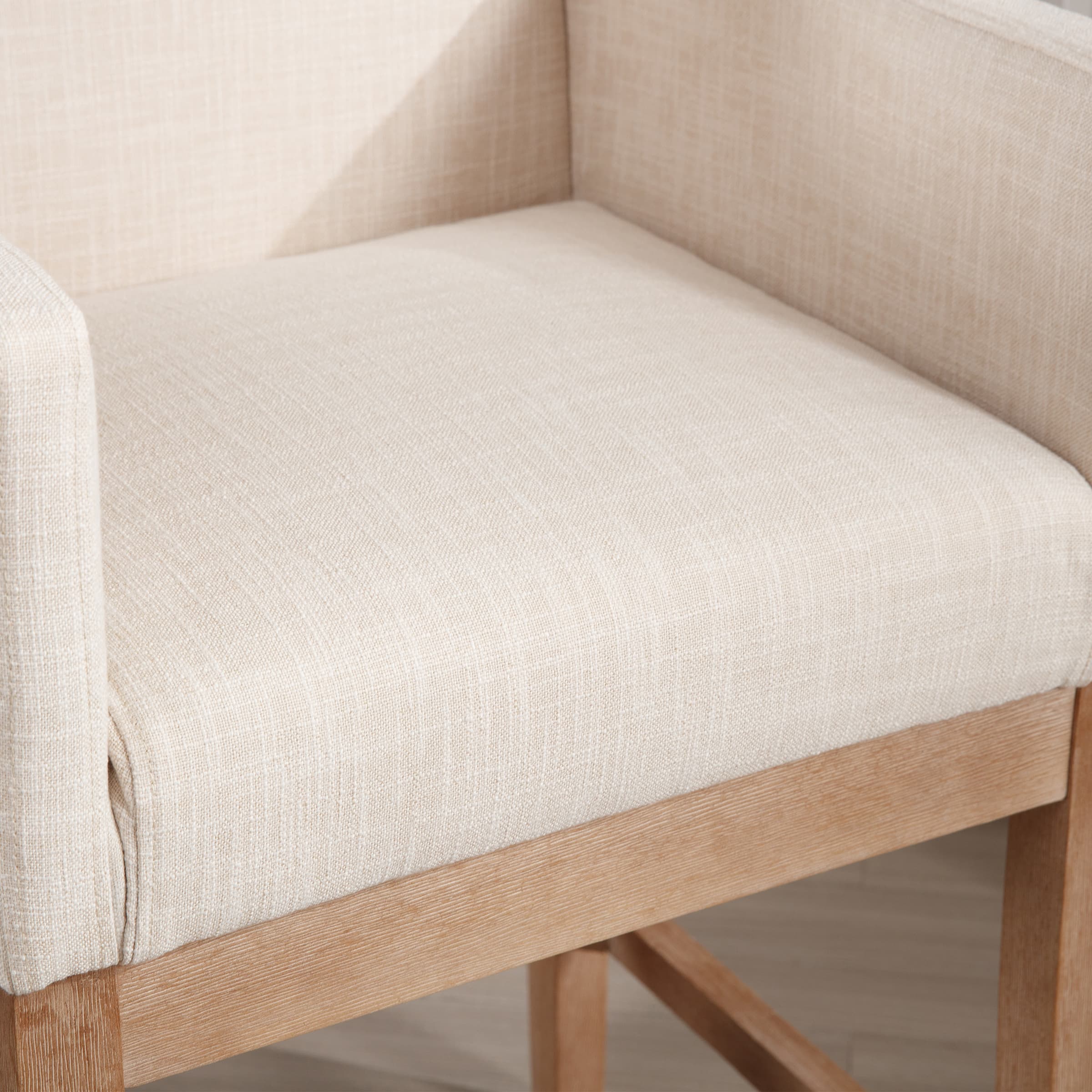 CIMOTA 26"H Wood Counter Stools with Arms Set of 2 - 2003CS