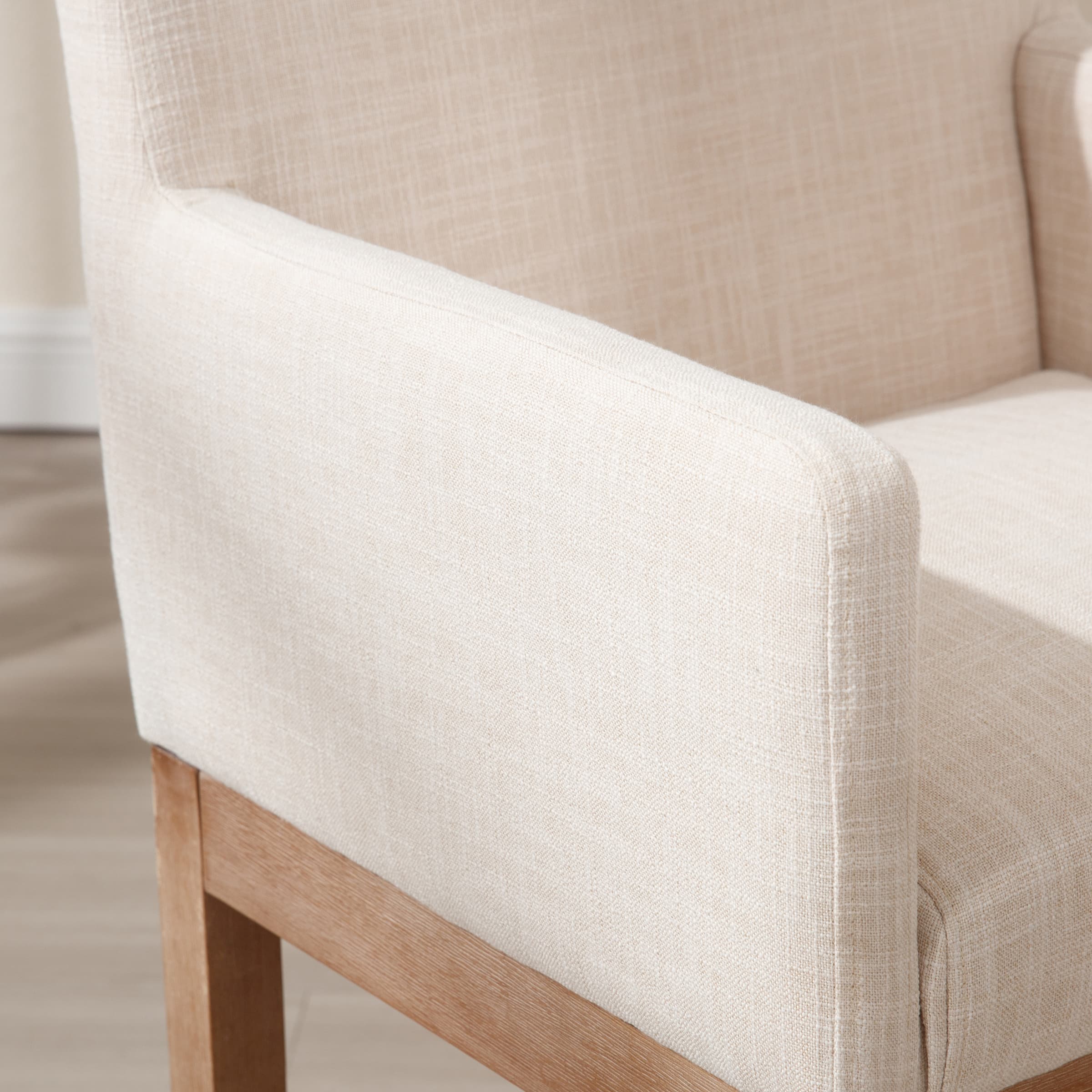 CIMOTA 26"H Wood Counter Stools with Arms Set of 2 - 2003CS