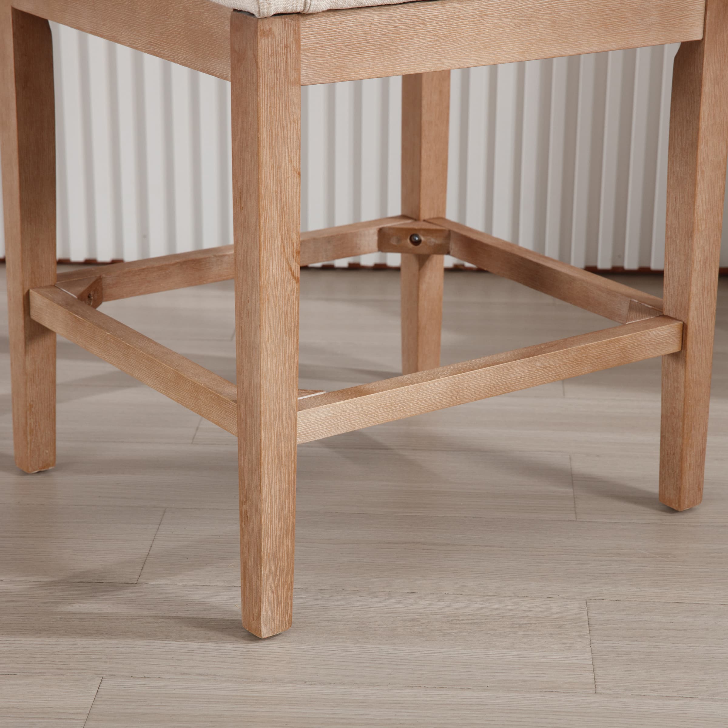 CIMOTA 26"H Wood Counter Stools with Arms Set of 2 - 2003CS