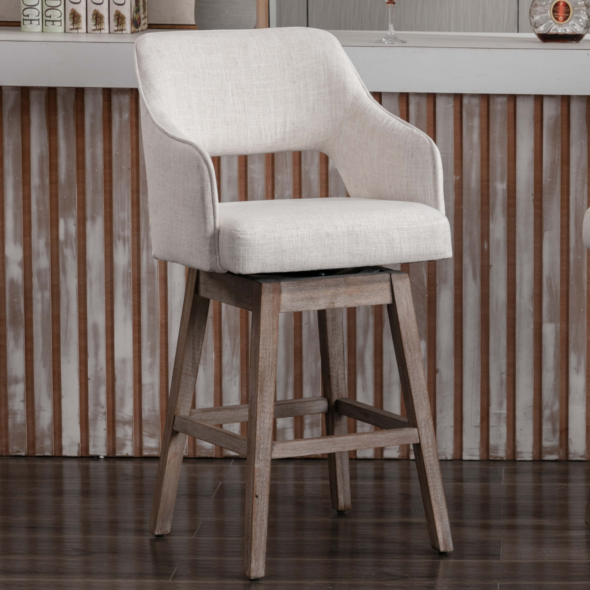 CIMOTA 27"H Open Back Swivel Counter Stools - 6550CS