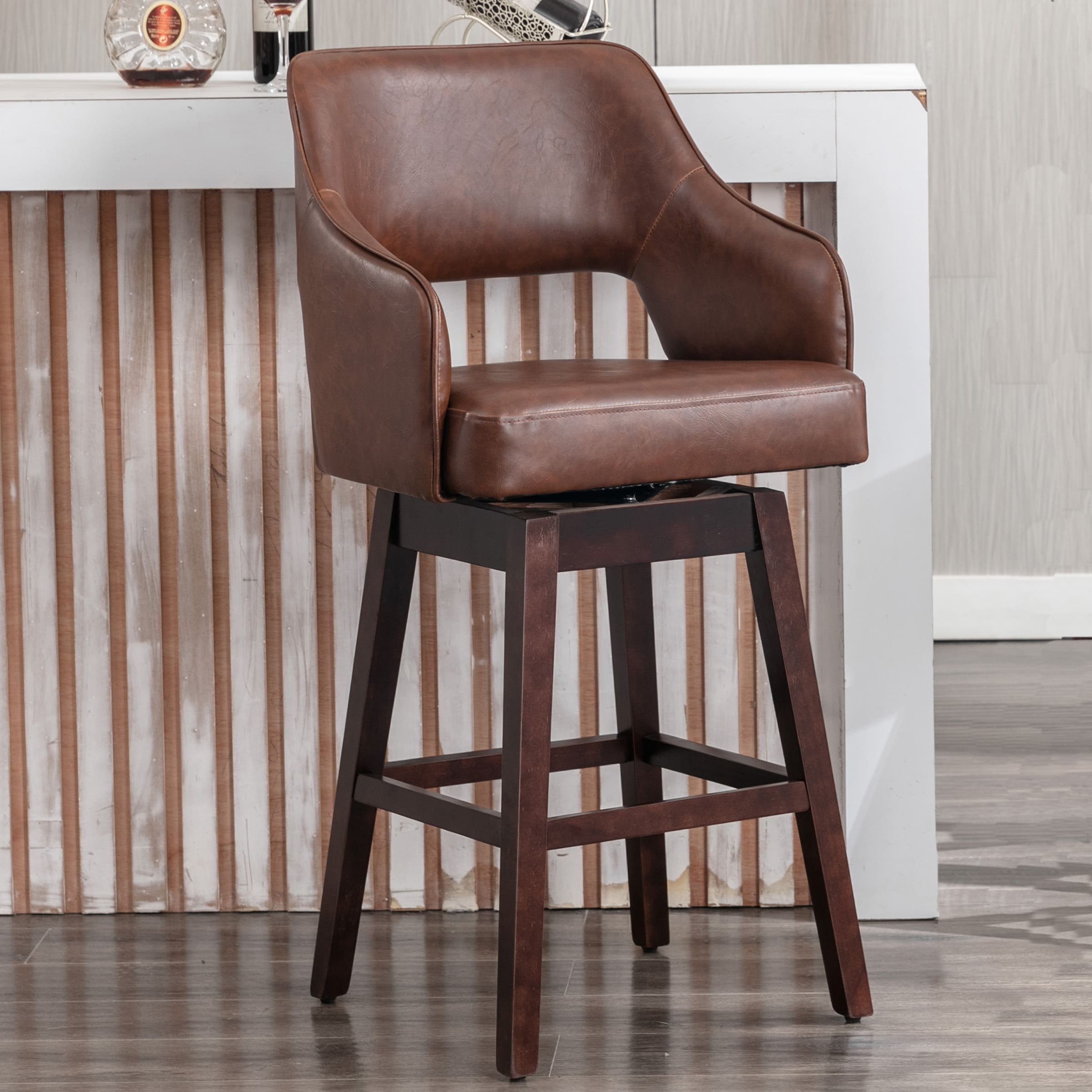 CIMOTA 27"H Open Back Swivel Counter Stools - 6550CS