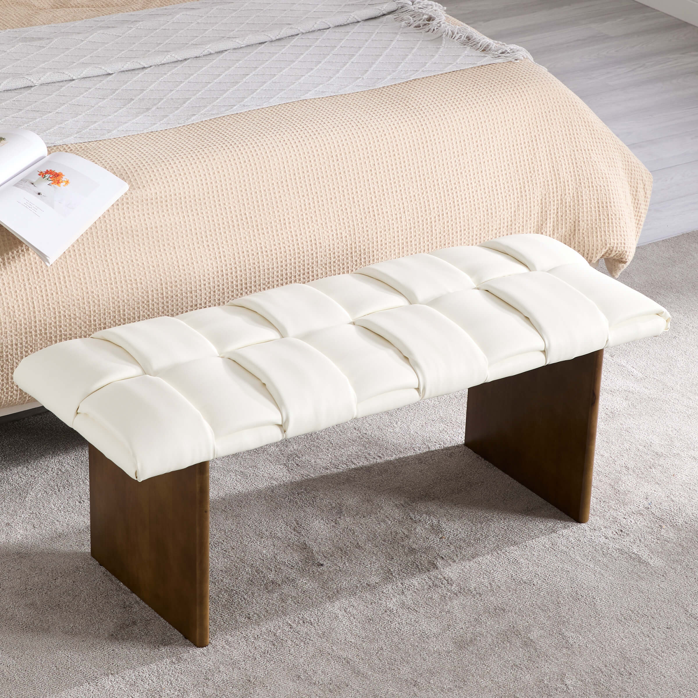 CIMOTA 45”W Modern Wood Legs Bench - 2650BH