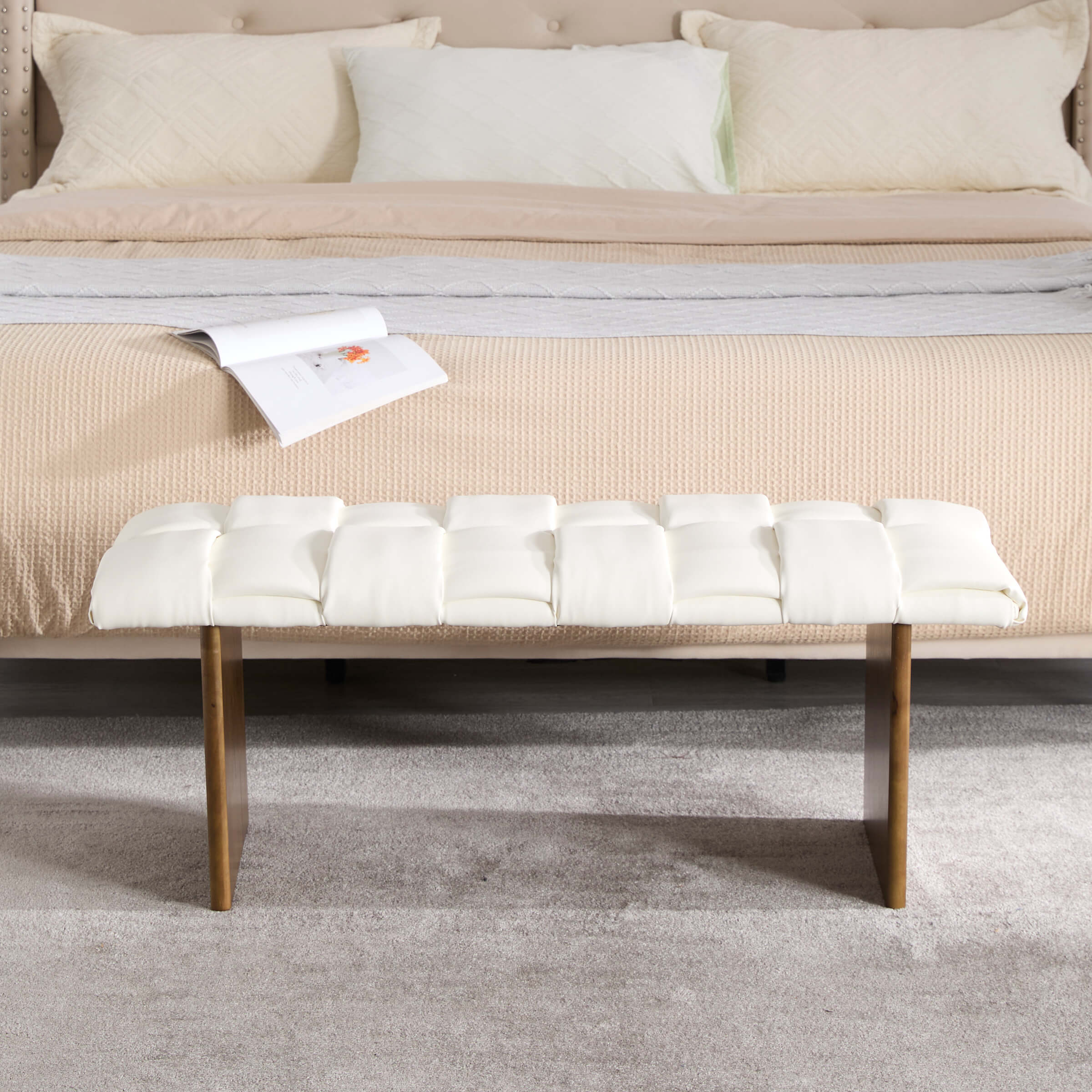 CIMOTA 45”W Modern Wood Legs Bench - 2650BH