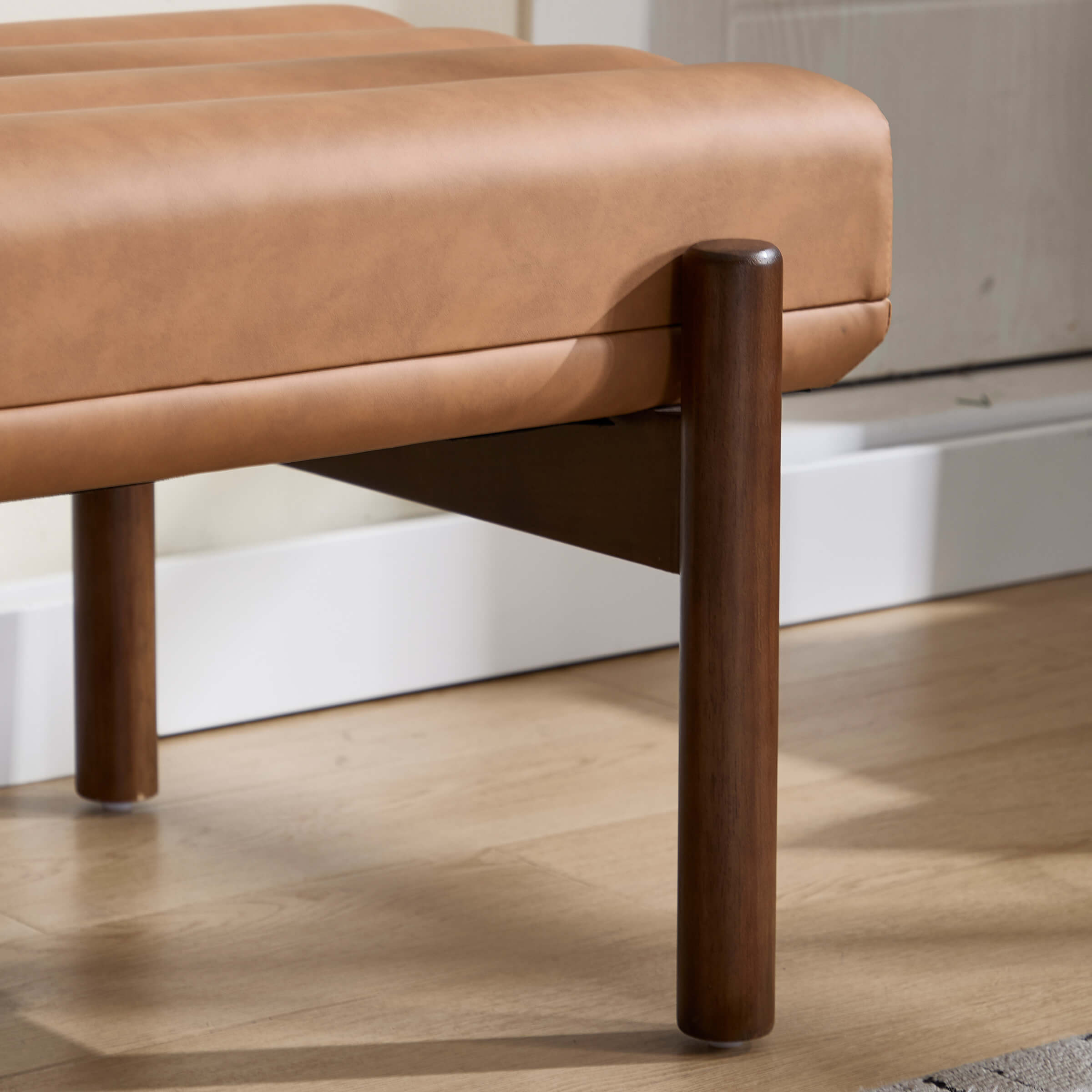 CIMOTA 47" W Entryway Bench with Solid Wood Legs - 3248BH