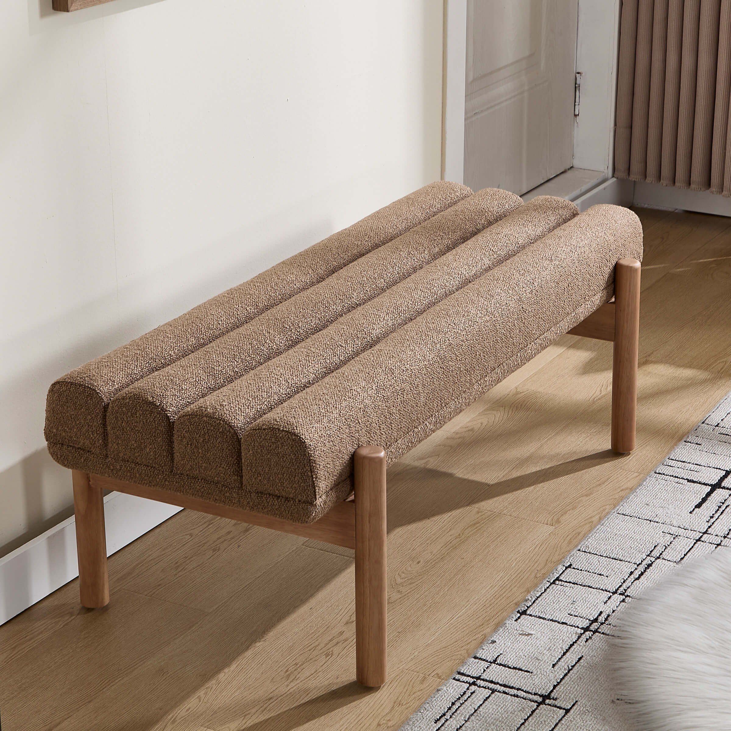 CIMOTA 47" W Entryway Bench with Solid Wood Legs - 3248BH