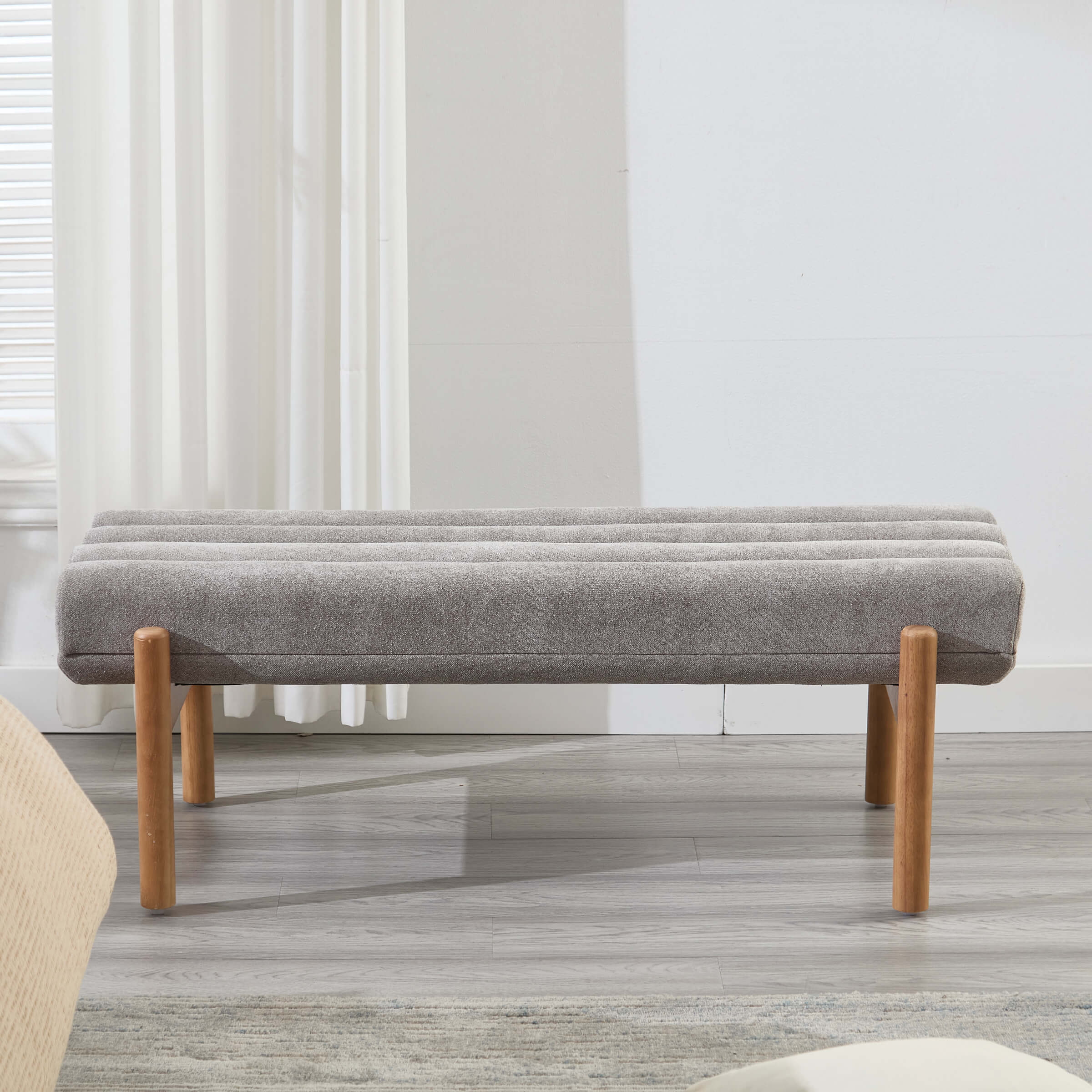 CIMOTA 47" W Entryway Bench with Solid Wood Legs - 3248BH