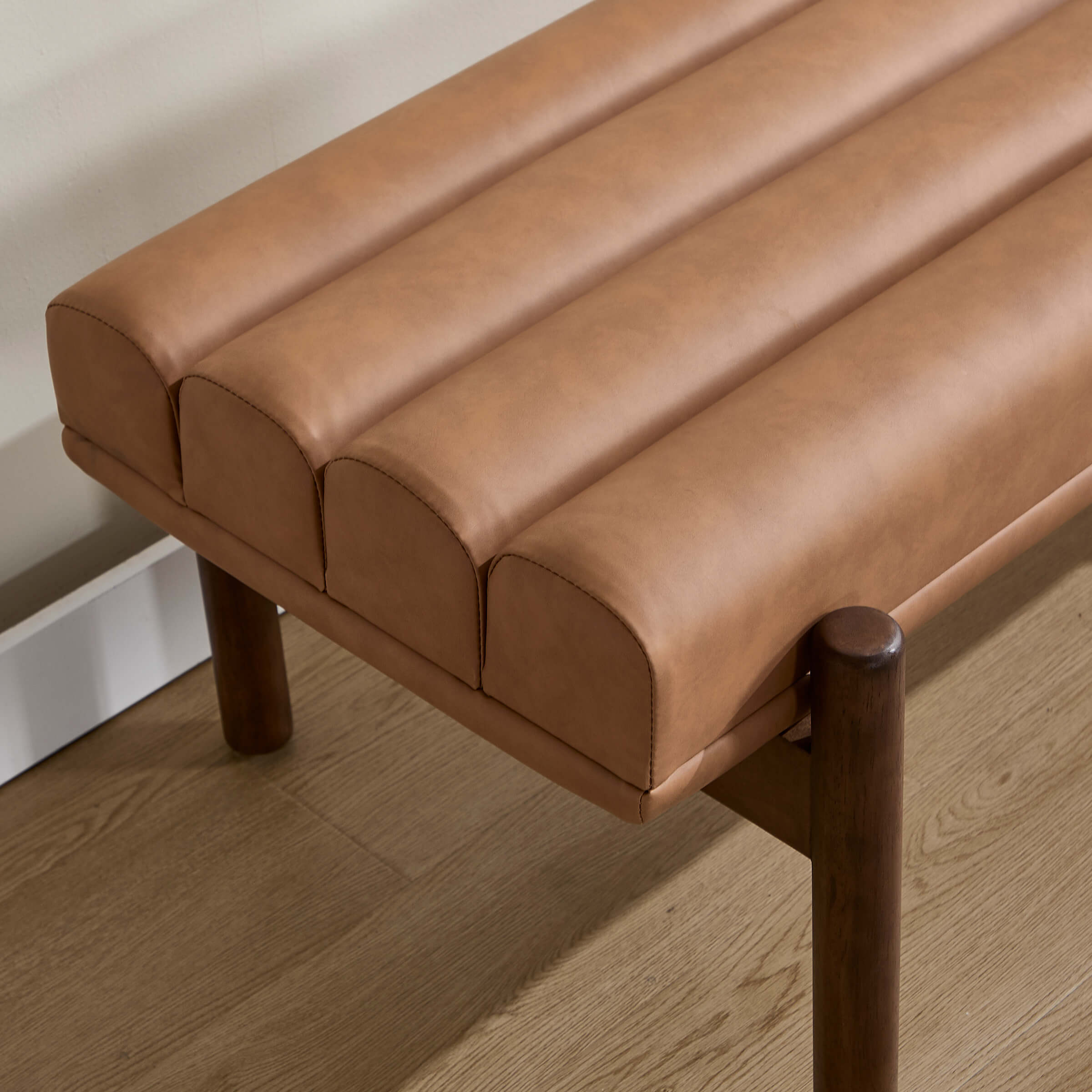 CIMOTA 47" W Entryway Bench with Solid Wood Legs - 3248BH