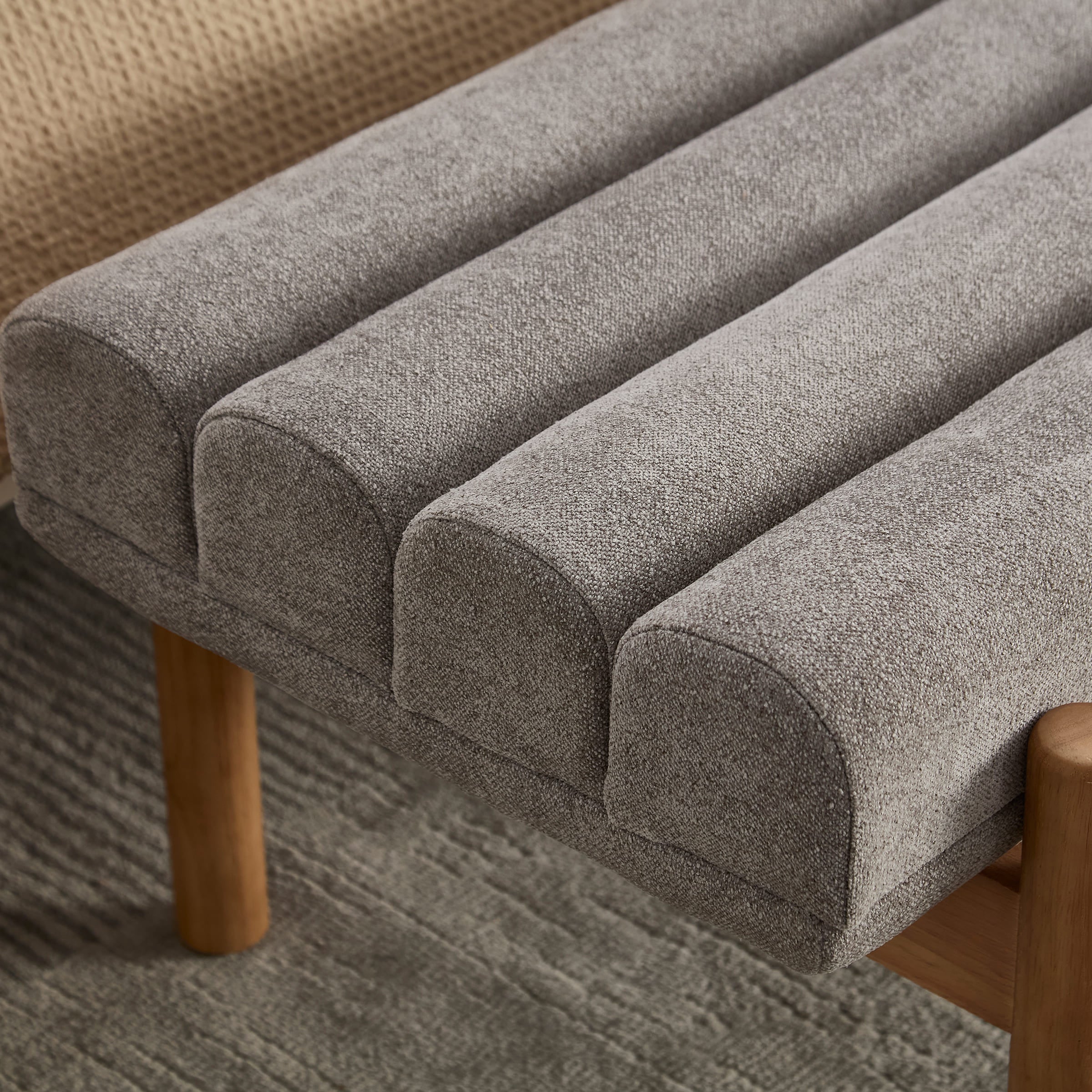 CIMOTA 47" W Entryway Bench with Solid Wood Legs - 3248BH