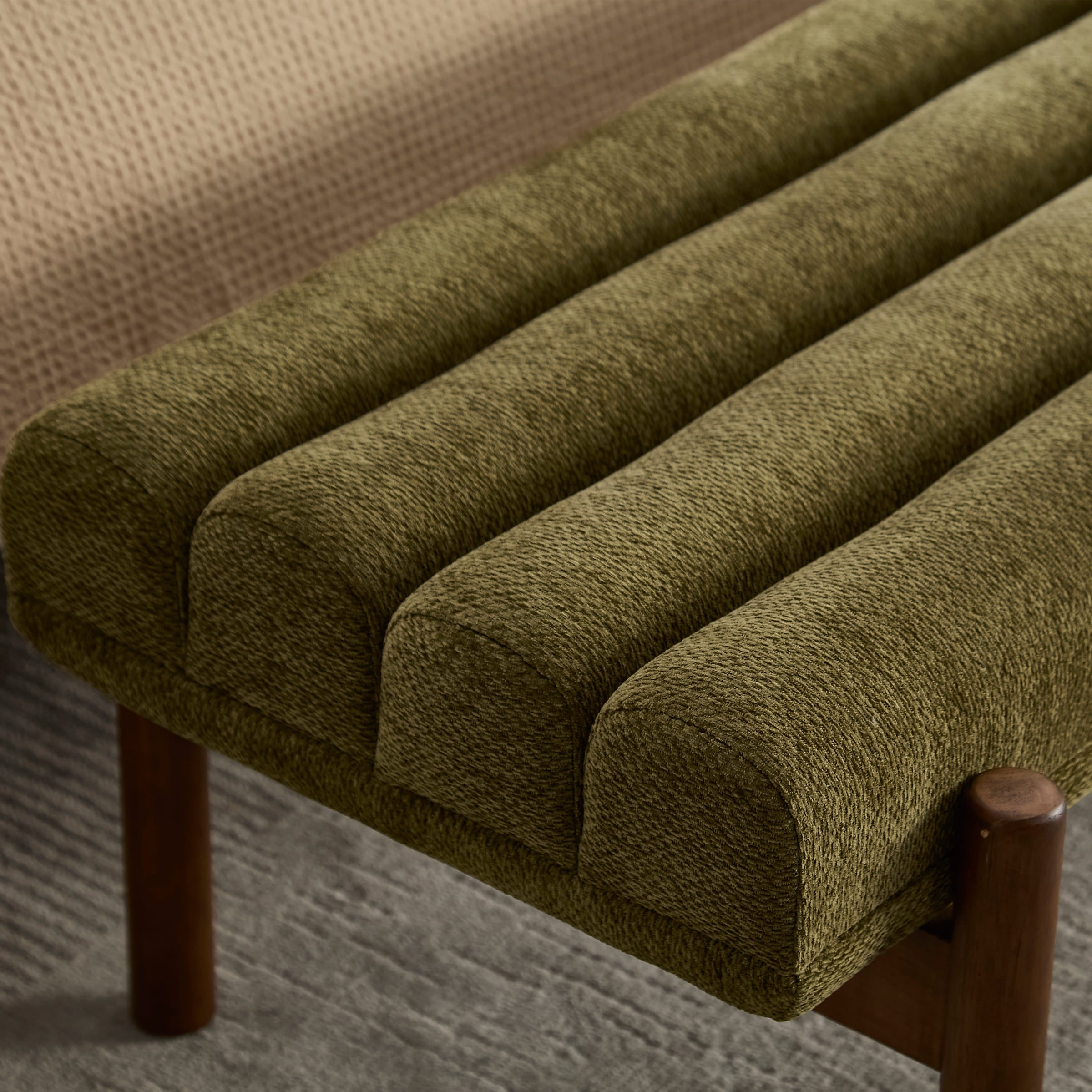 CIMOTA 47" W Entryway Bench with Solid Wood Legs - 3248BH