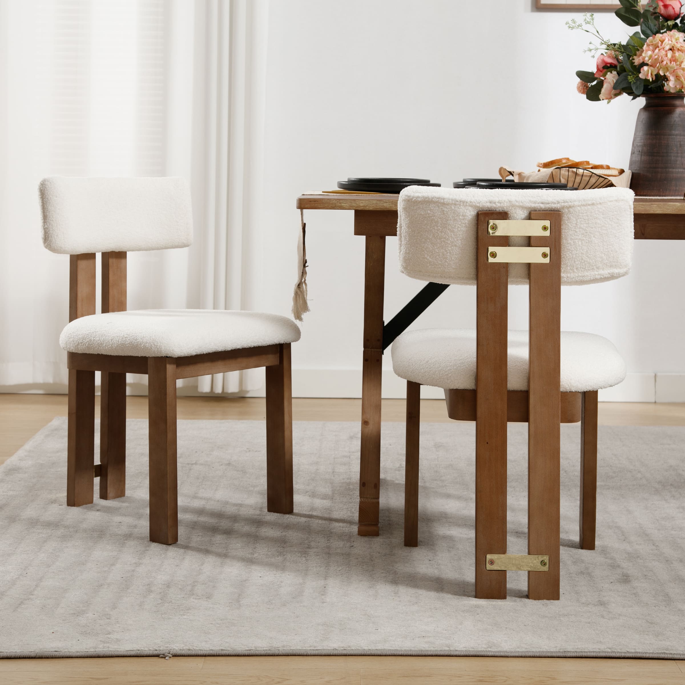 CIMOTA Curve Open Back Dining Chairs Set of 2 - 1936DC