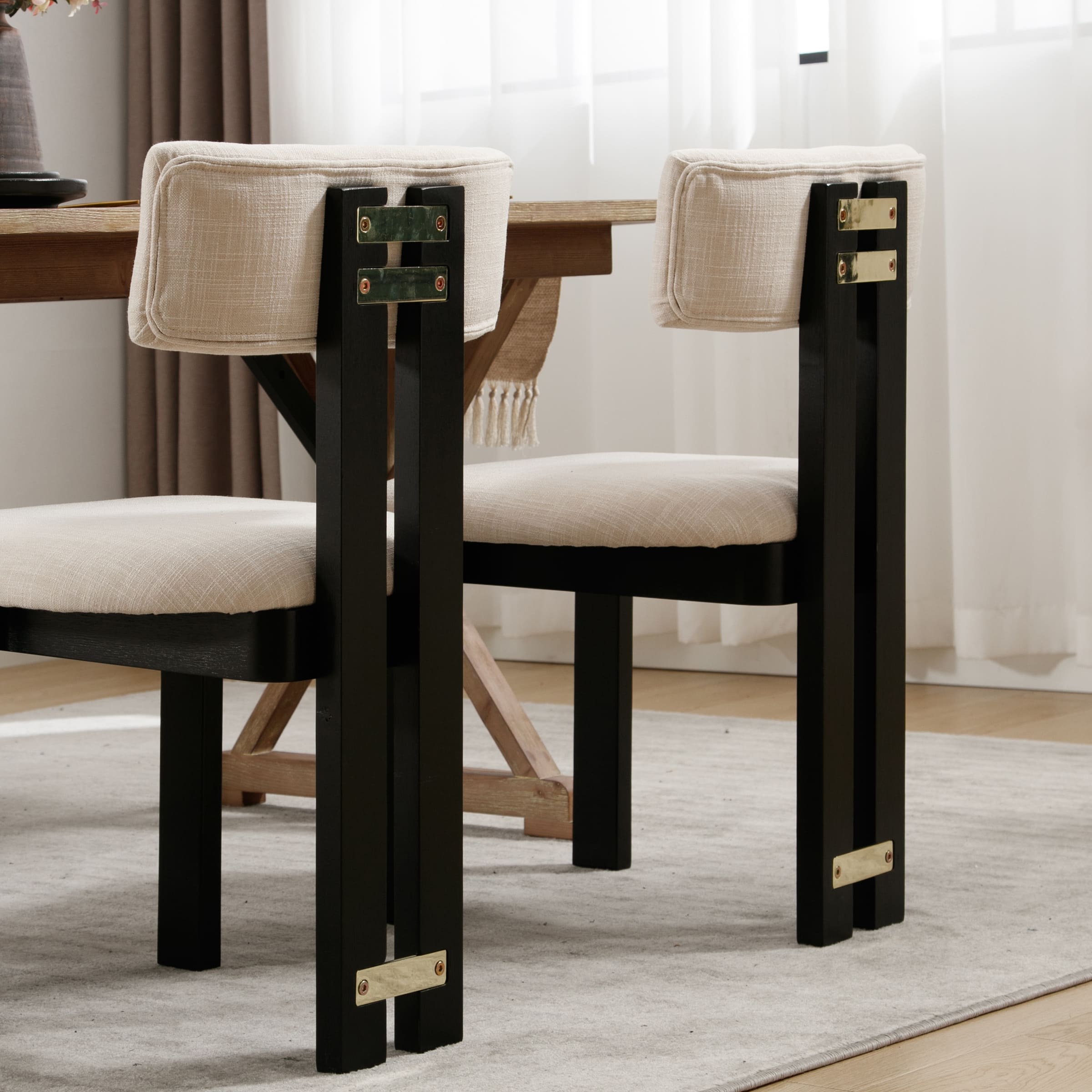 CIMOTA Curve Open Back Dining Chairs Set of 2 - 1936DC