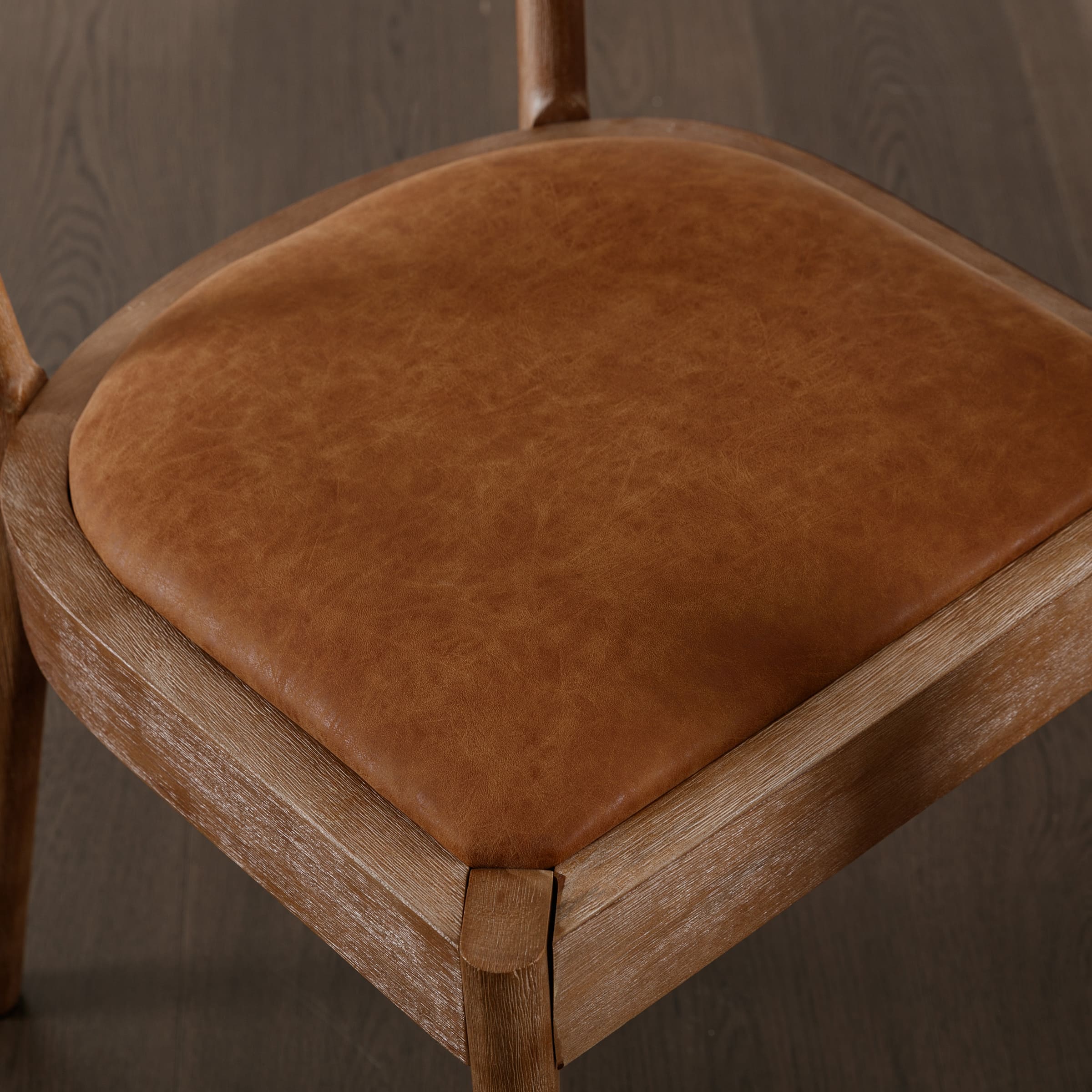 CIMOTA Curved Open Back Upholstered Dining Chairs Set of 2 - 1929DC