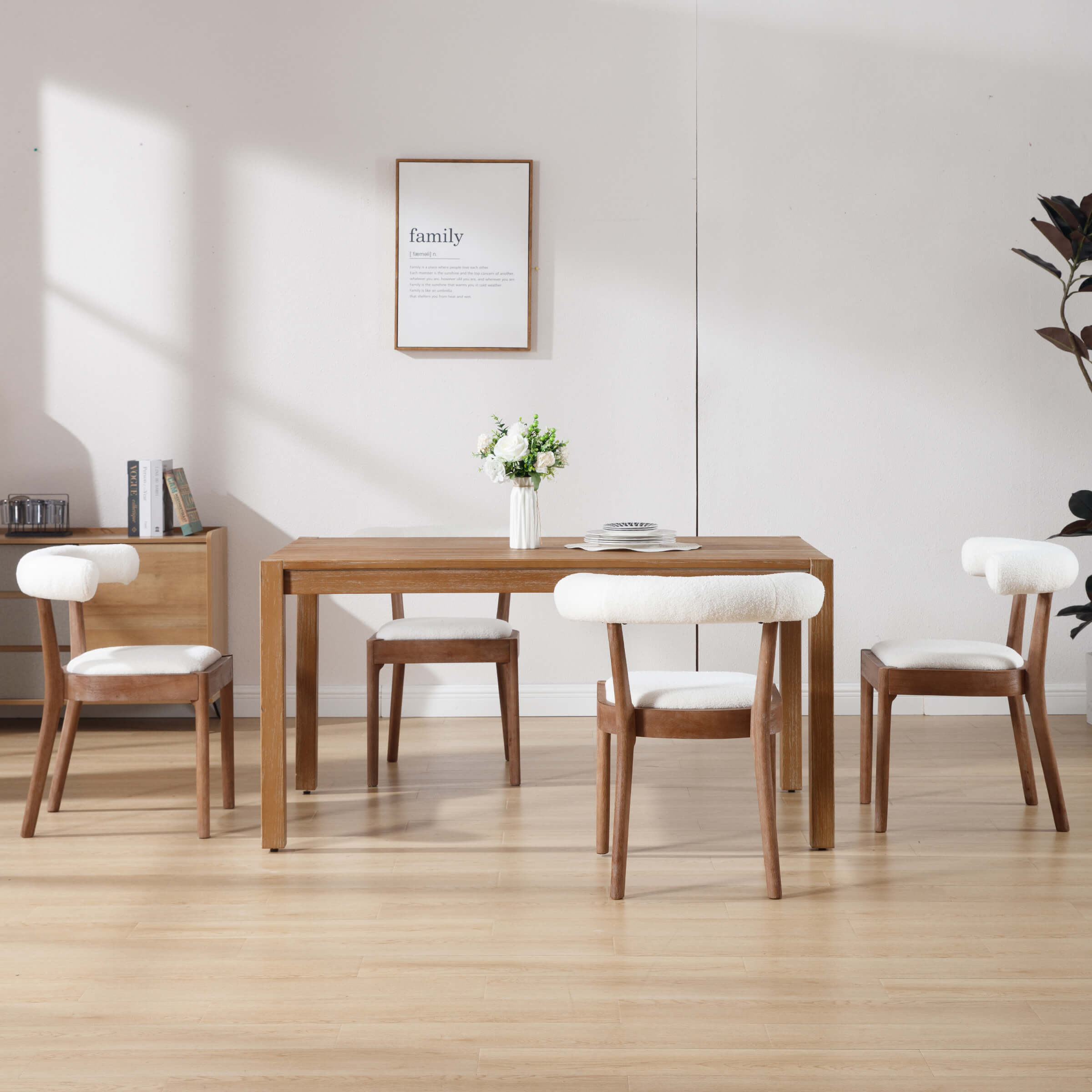 CIMOTA Curved Open Back Upholstered Dining Chairs Set of 2 - 1929DC