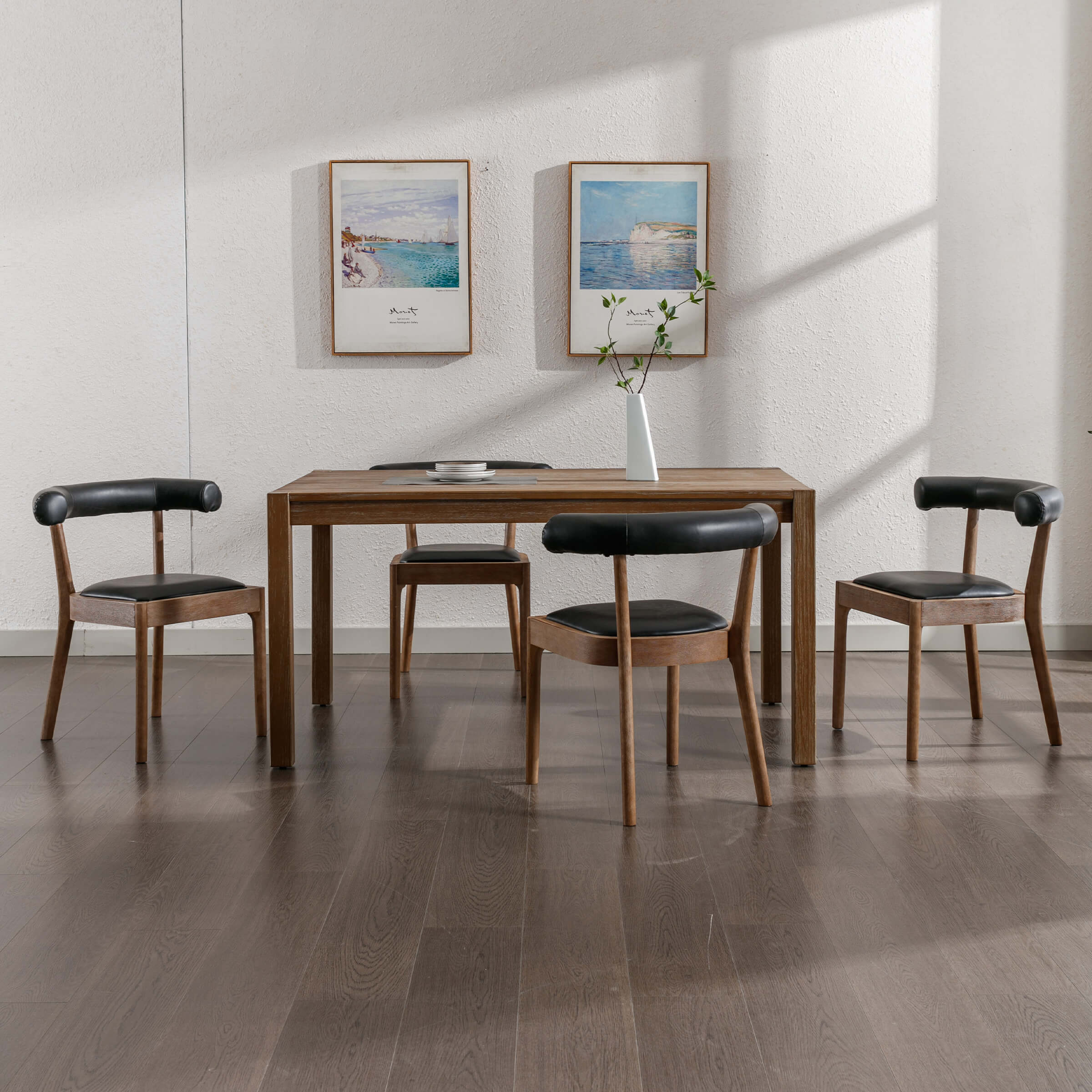 CIMOTA Curved Open Back Upholstered Dining Chairs Set of 2 - 1929DC