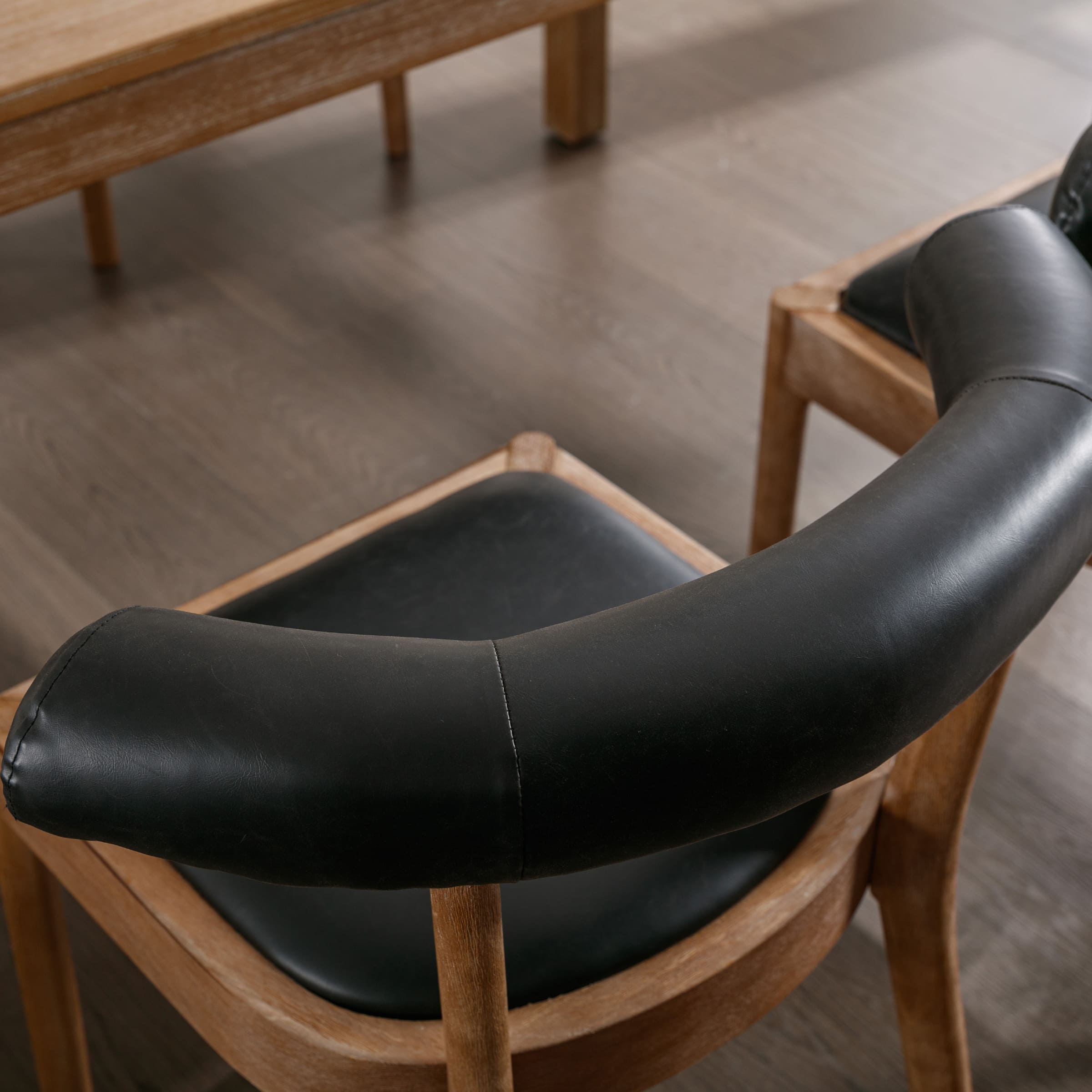 CIMOTA Curved Open Back Upholstered Dining Chairs Set of 2 - 1929DC