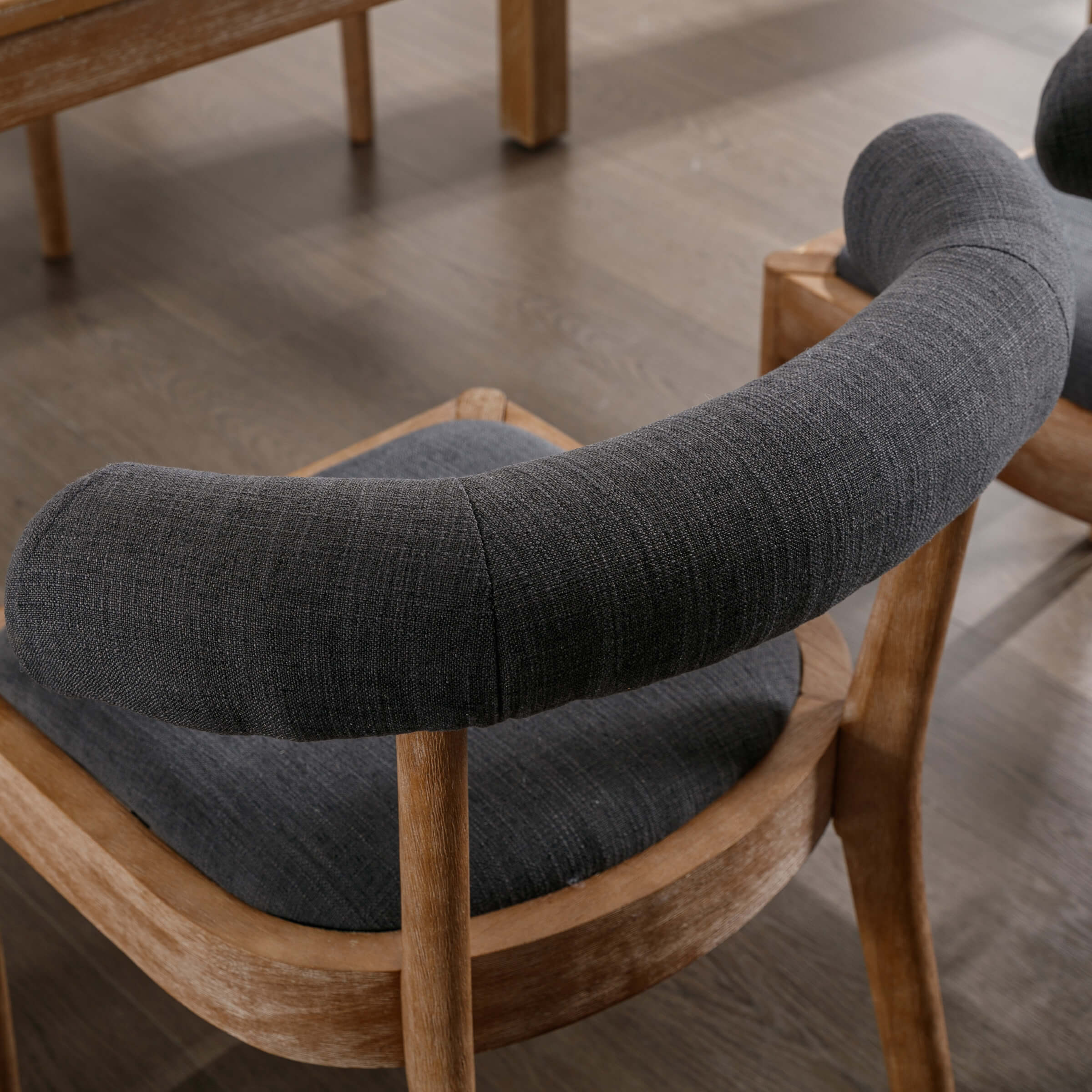 CIMOTA Curved Open Back Upholstered Dining Chairs Set of 2 - 1929DC