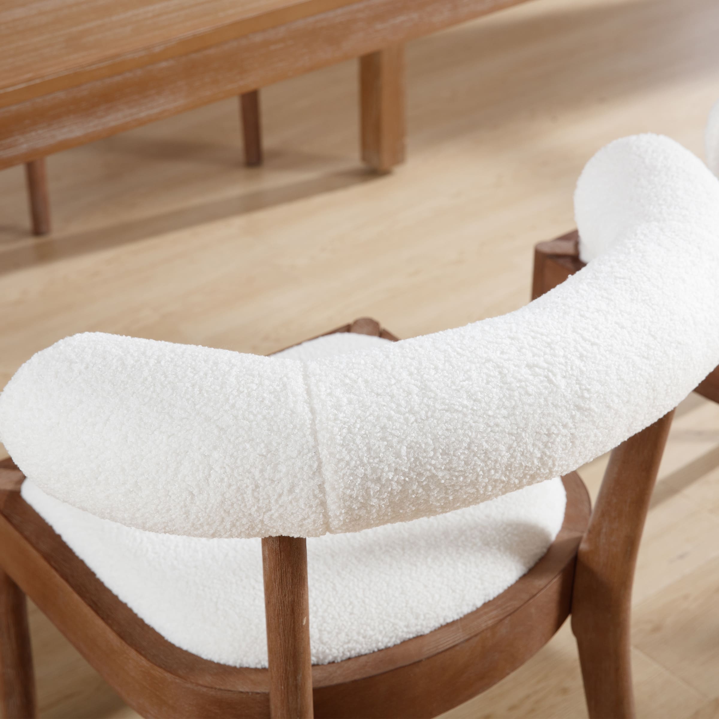 CIMOTA Curved Open Back Upholstered Dining Chairs Set of 2 - 1929DC