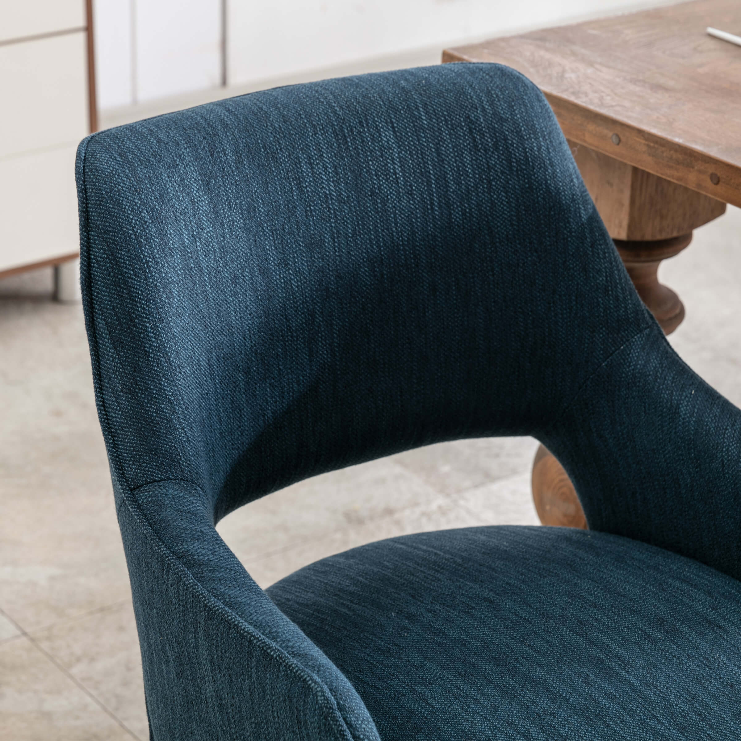CIMOTA Cutout Back Upholstered Dining Armchair Set of 2 - 7550