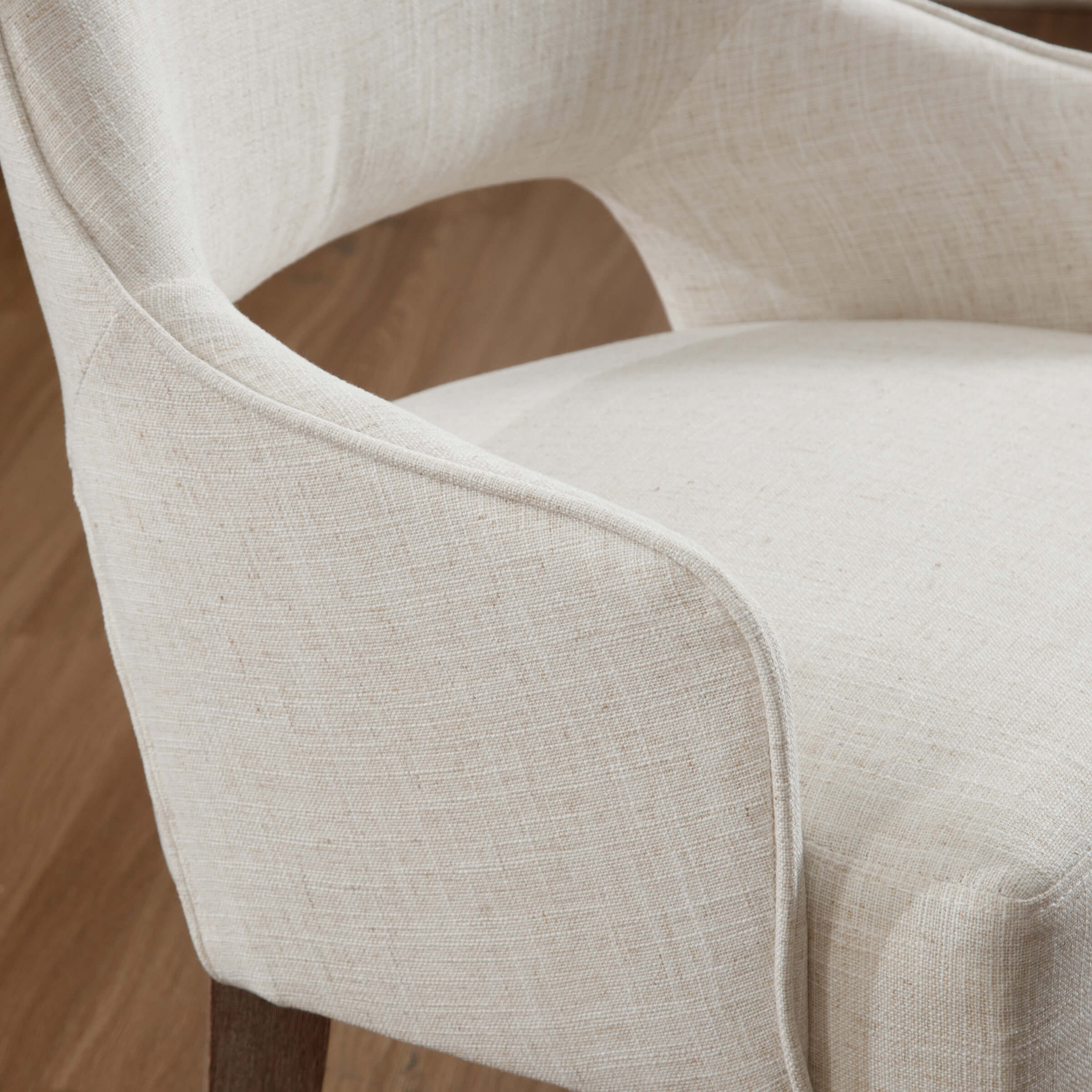 CIMOTA Cutout Back Upholstered Dining Armchair Set of 2 - 7550