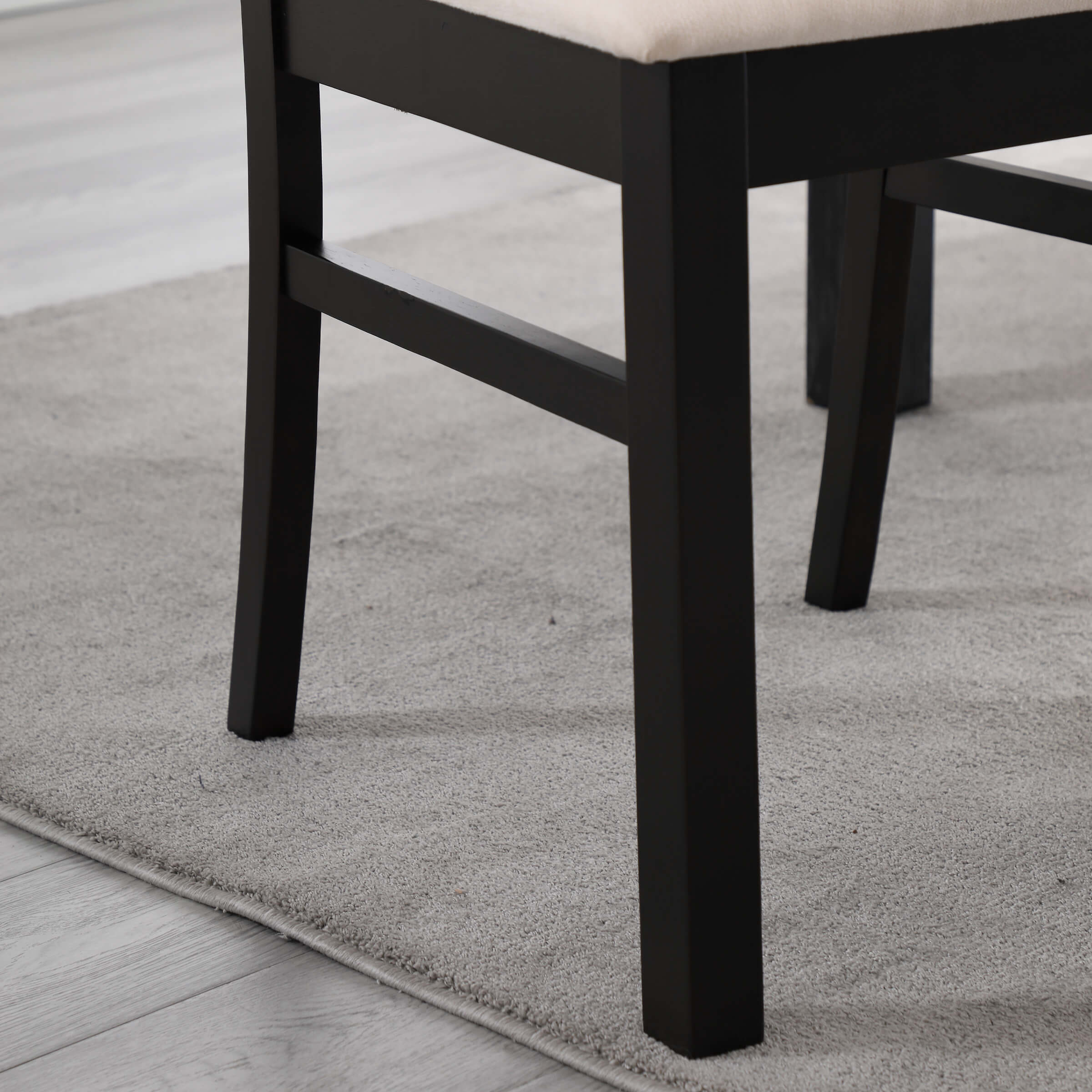 Kmax Farmhouse Walnut Wood Dining Chairs Set of 2 - 8131DC