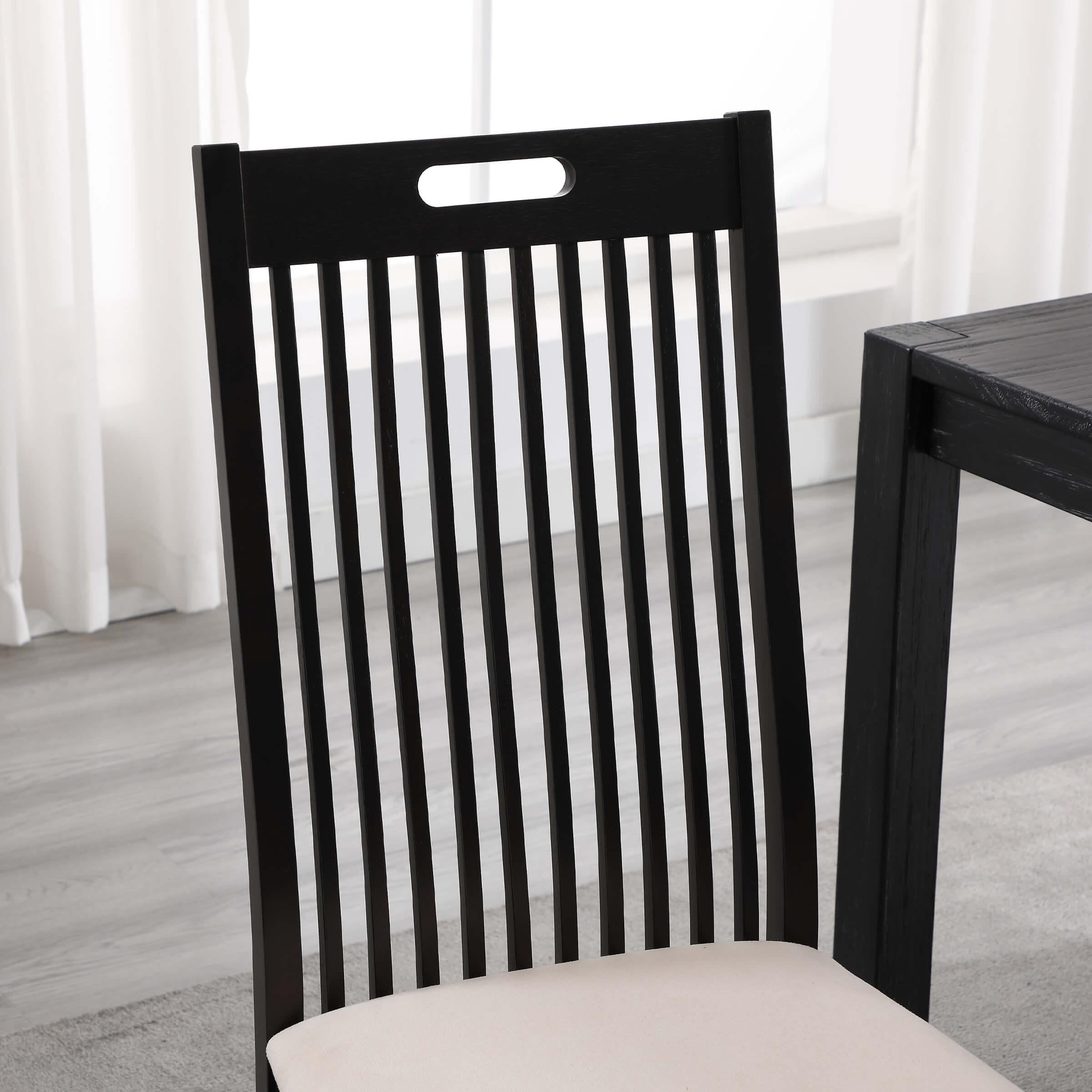 Kmax Farmhouse Walnut Wood Dining Chairs Set of 2 - 8131DC