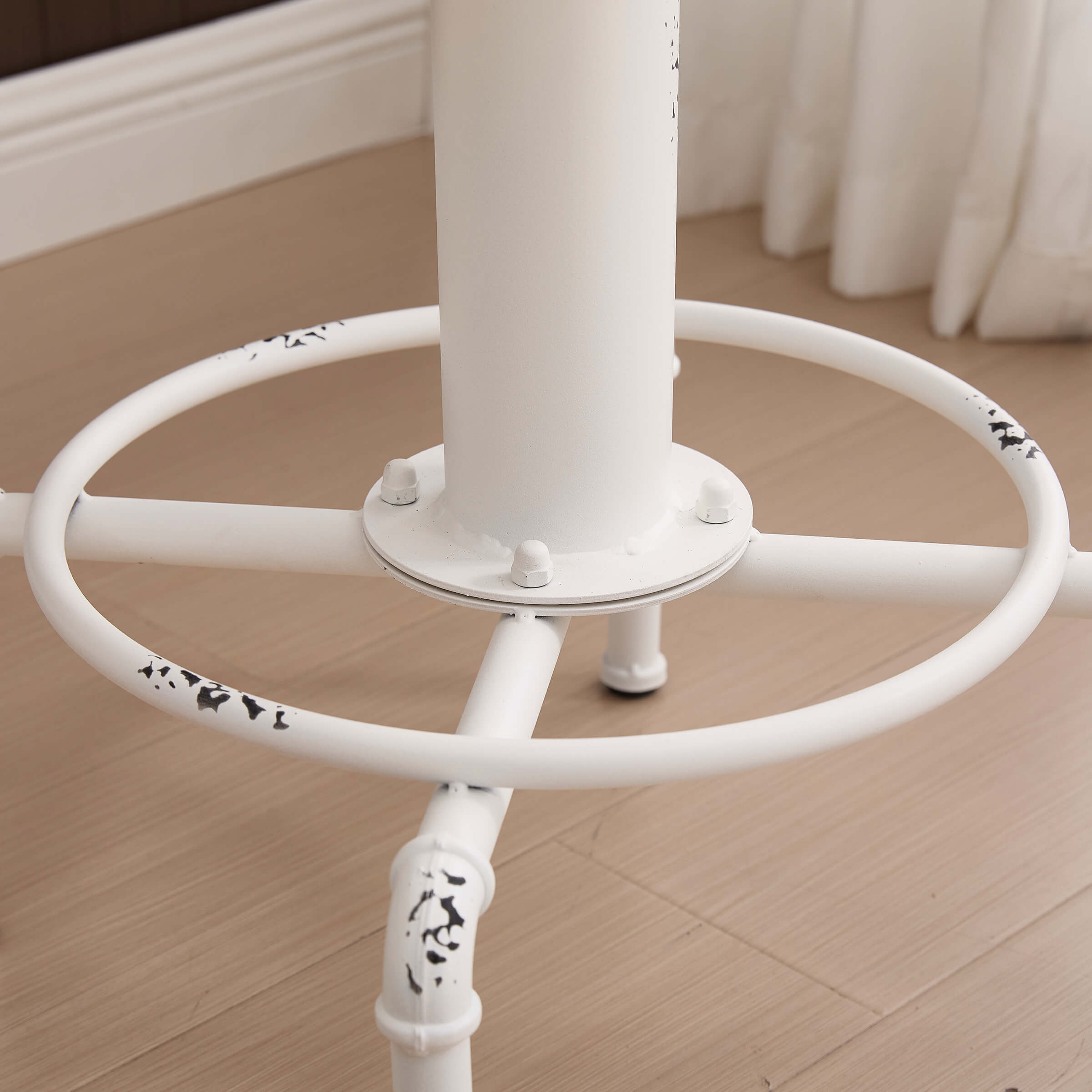 CIMOTA Vintage Industrial Adjustable Hydrant Base Wood Top Bar Table - XX112BT