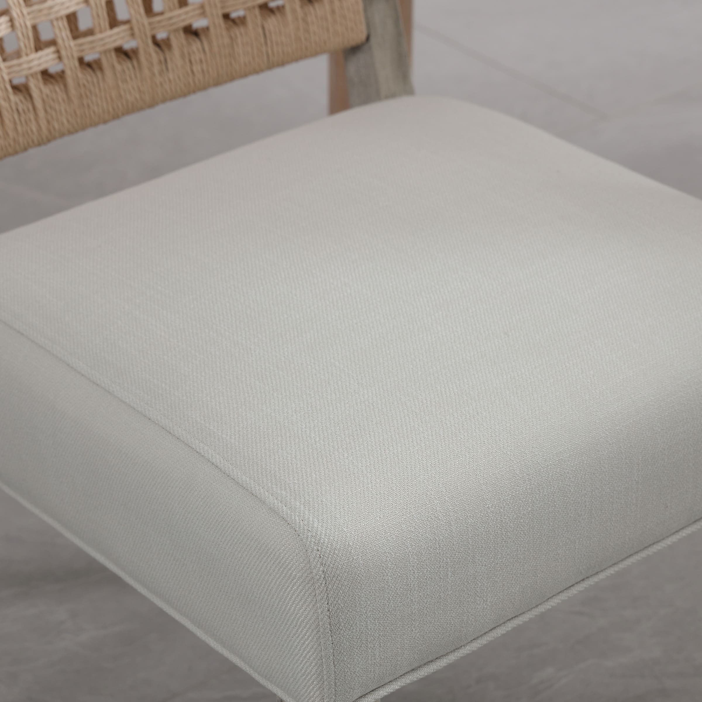 Kmax Low Woven Rope Back Dining Chairs Set of 2 - 2227DC