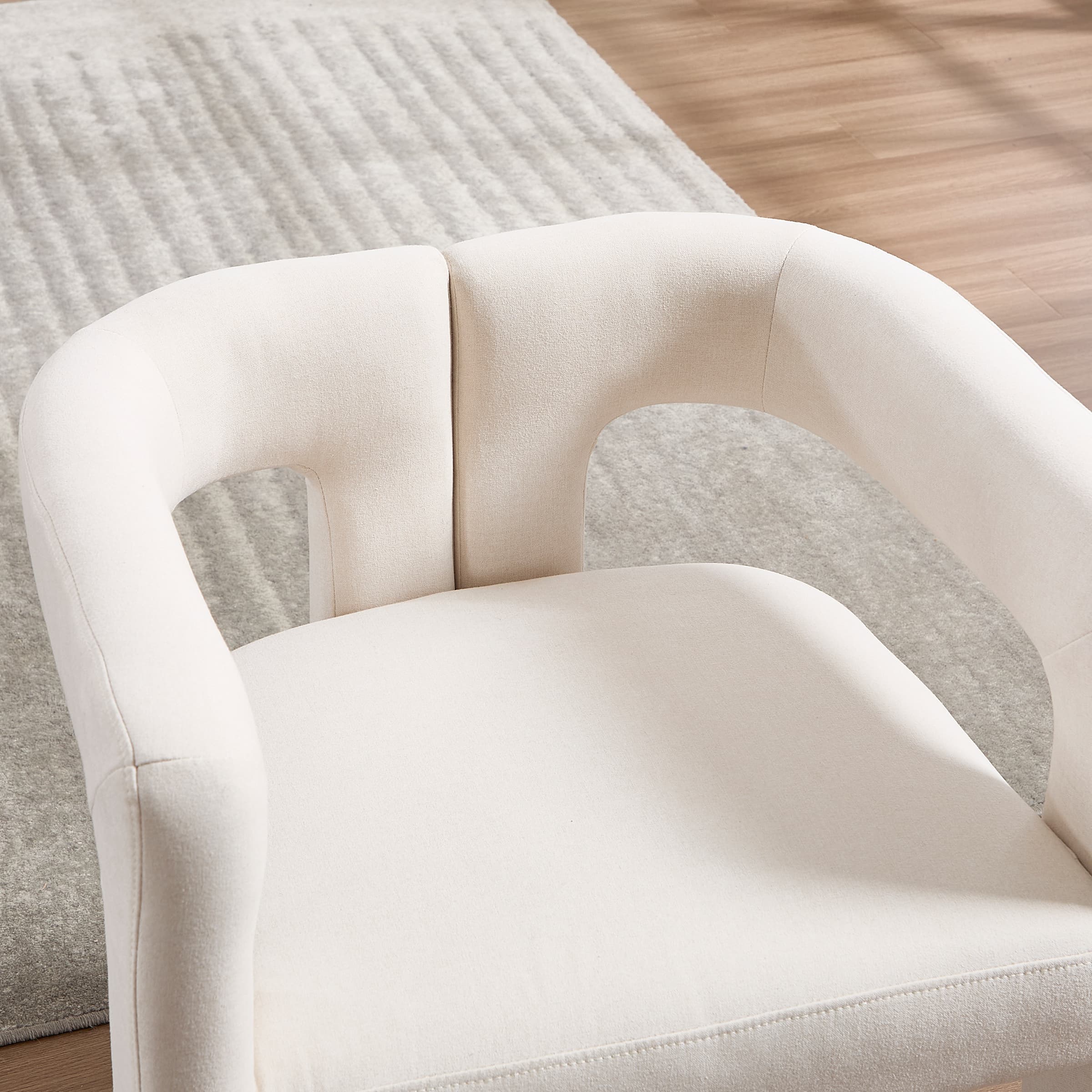 VESCASA Modern Barrel Dining Chairs Set of 2 - 32003DC