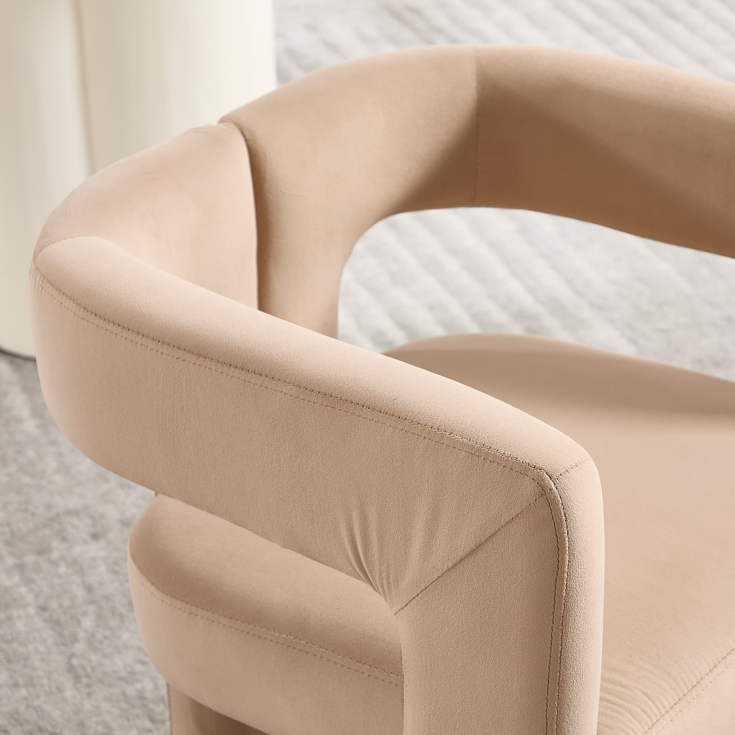 VESCASA Modern Barrel Dining Chairs Set of 2 - 32003DC