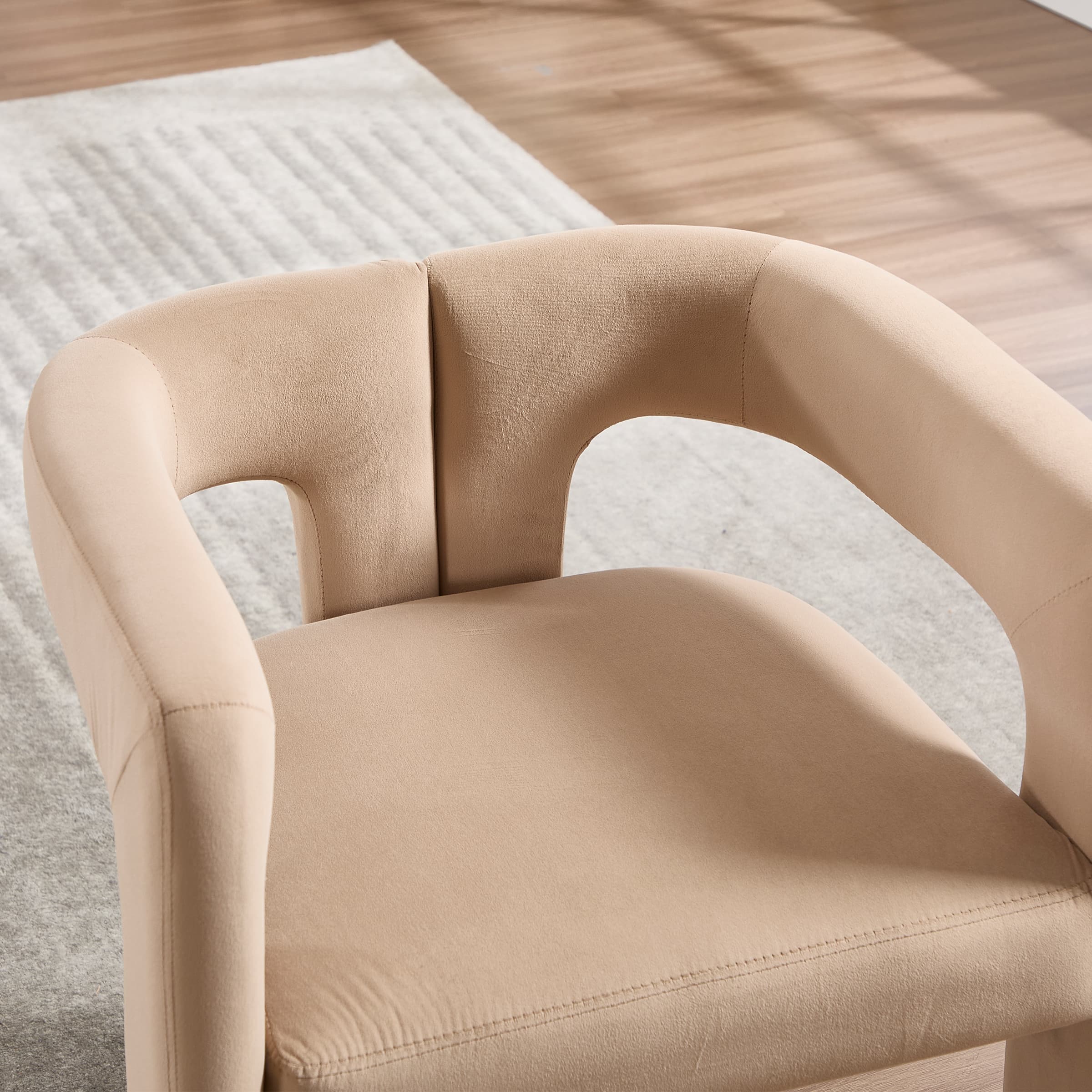 VESCASA Modern Barrel Dining Chairs Set of 2 - 32003DC