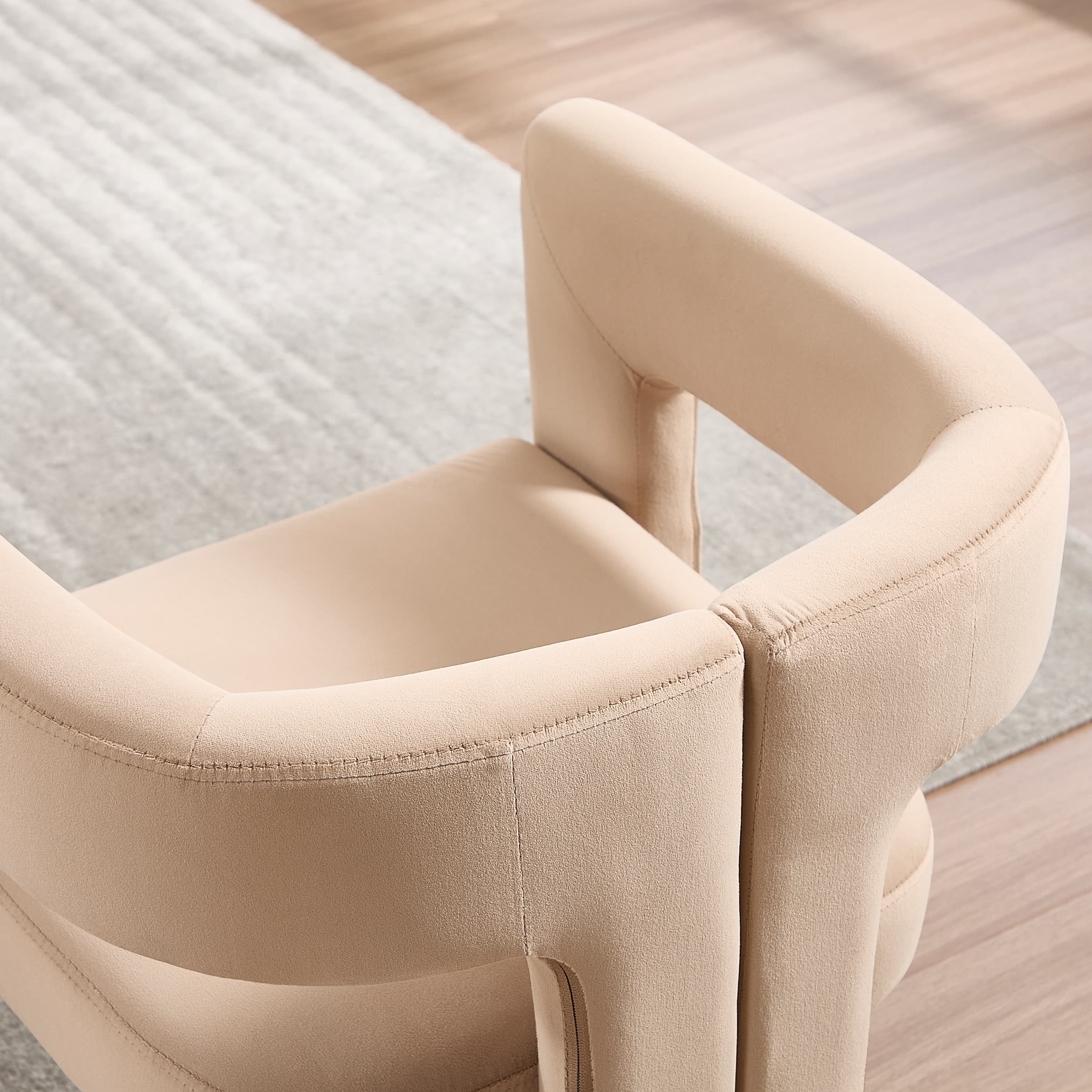 VESCASA Modern Barrel Dining Chairs Set of 2 - 32003DC