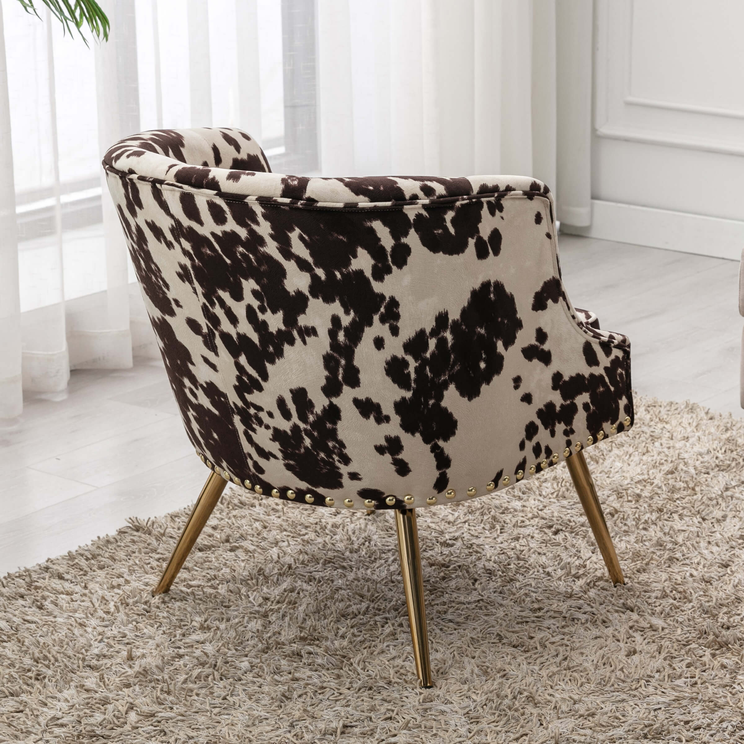 CHICAURA Modern Cow Accent Chair 1 PCS - 8695AC