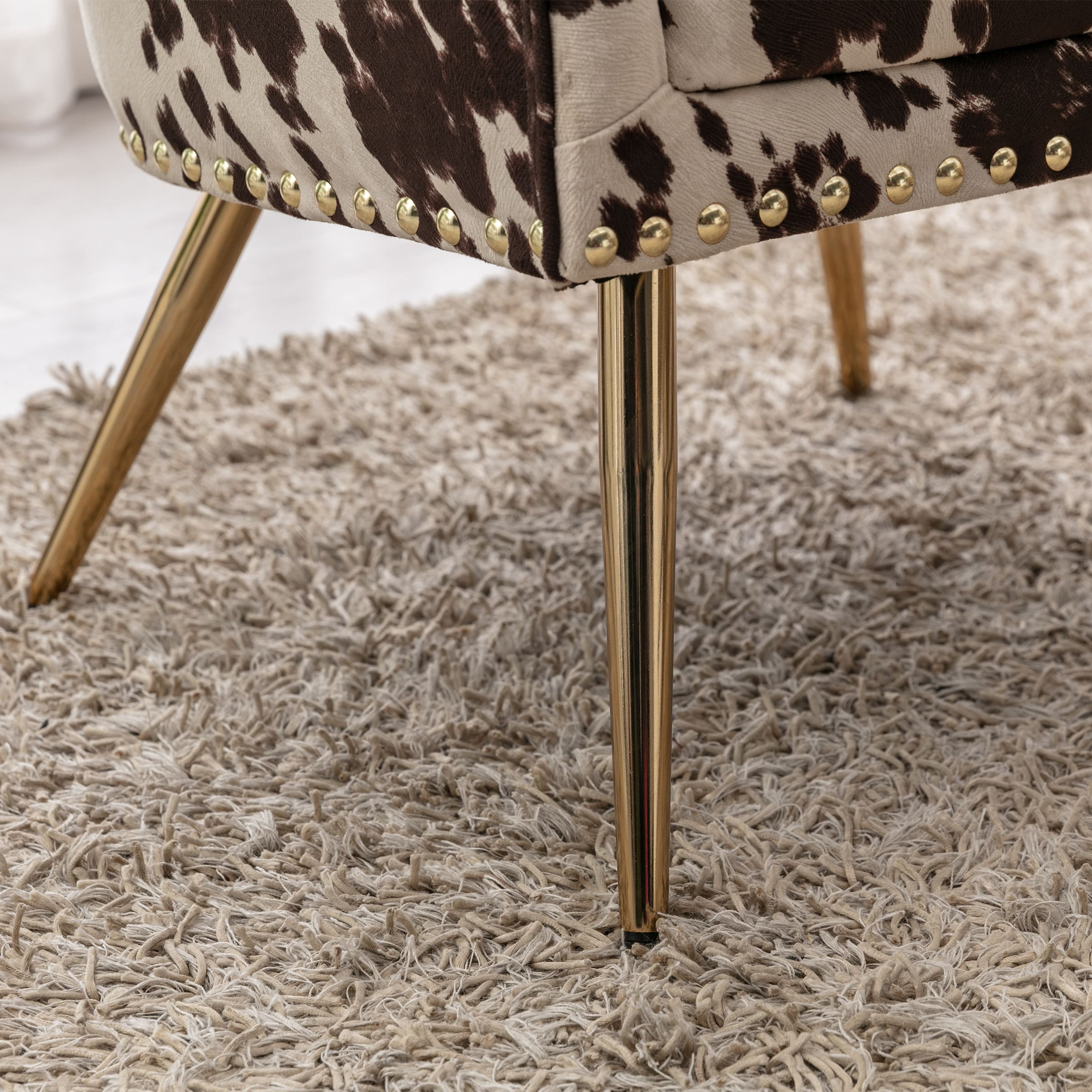 CHICAURA Modern Cow Accent Chair 1 PCS - 8695AC