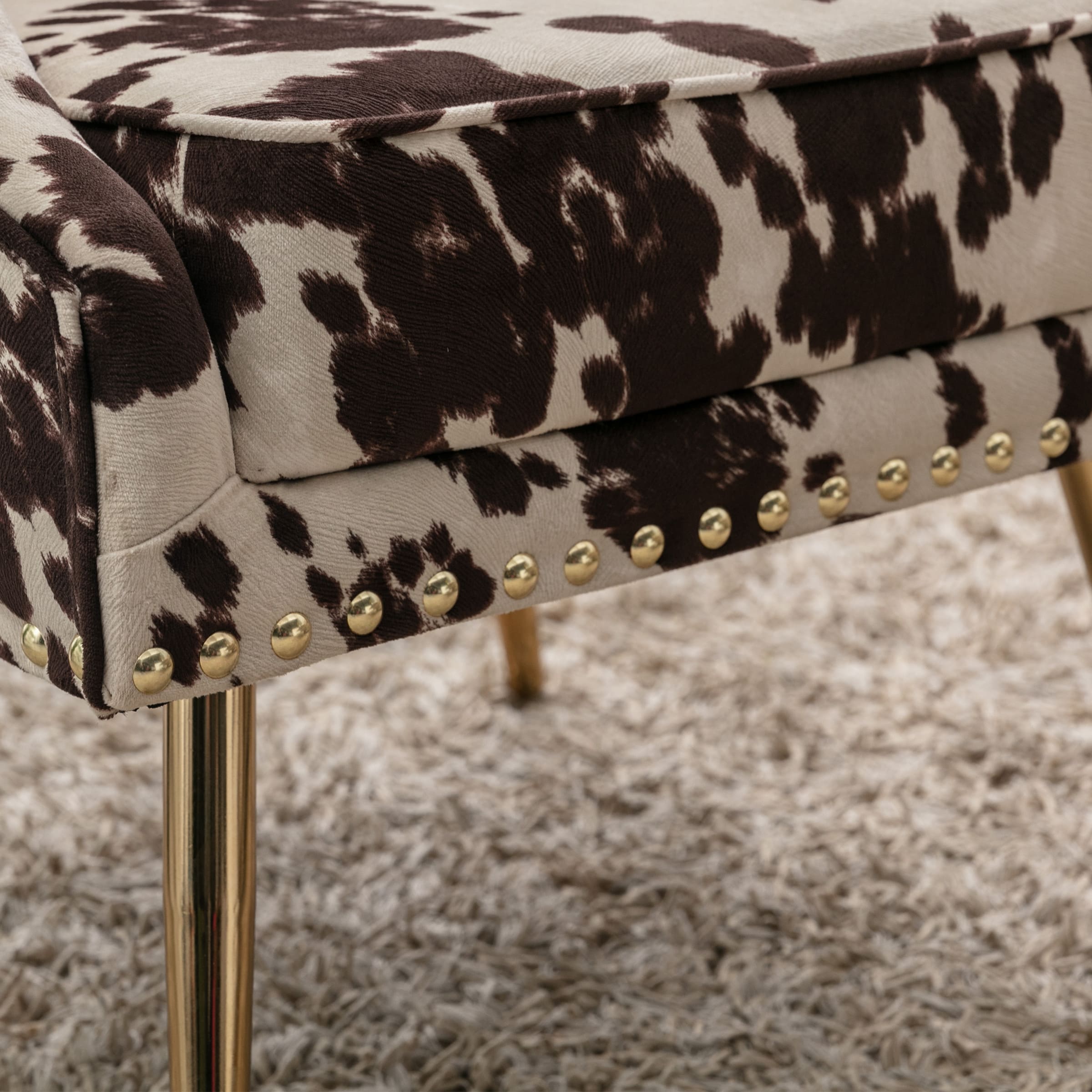 CHICAURA Modern Cow Accent Chair 1 PCS - 8695AC