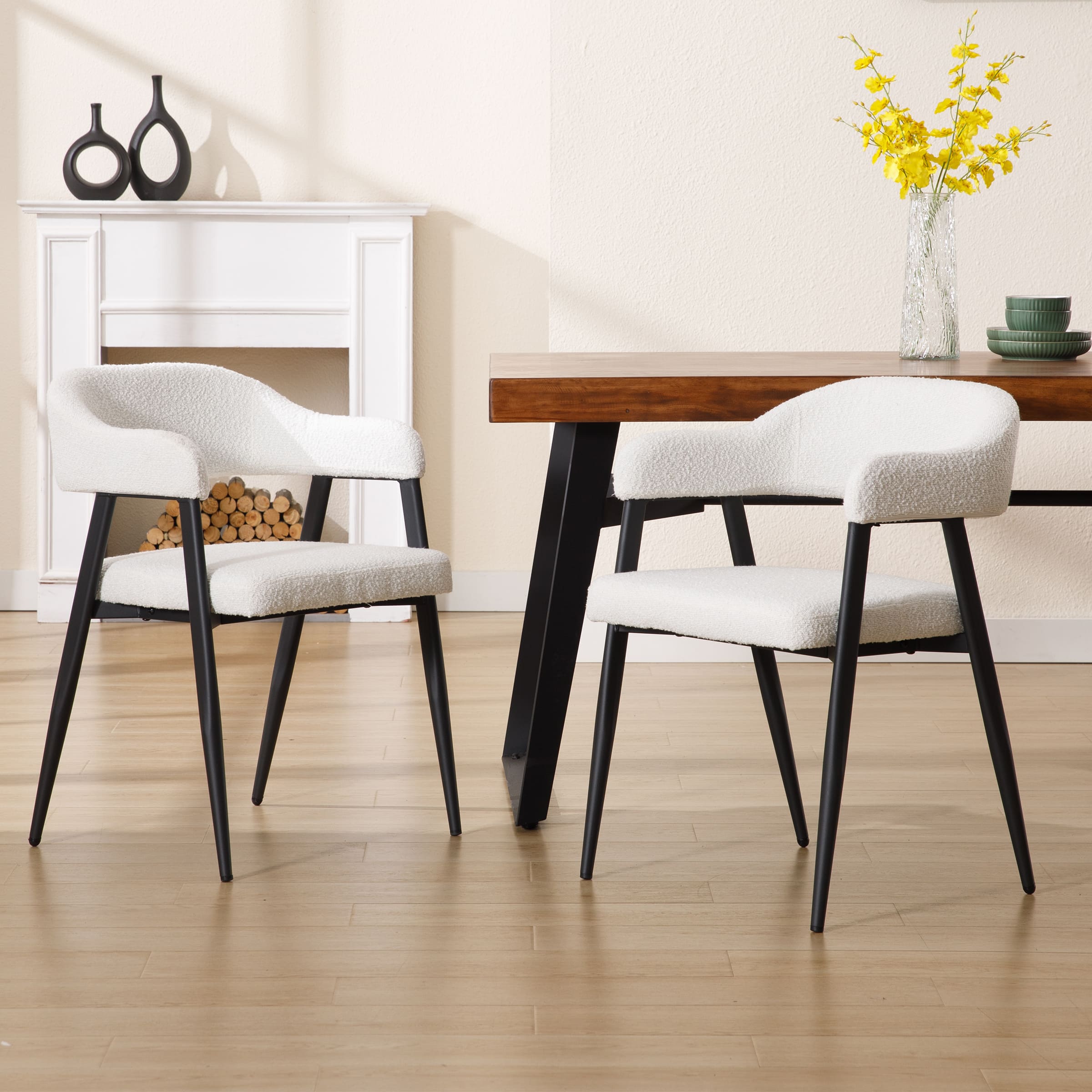 Modern Open Back Dining Chairs Set of 2 - 91530DC