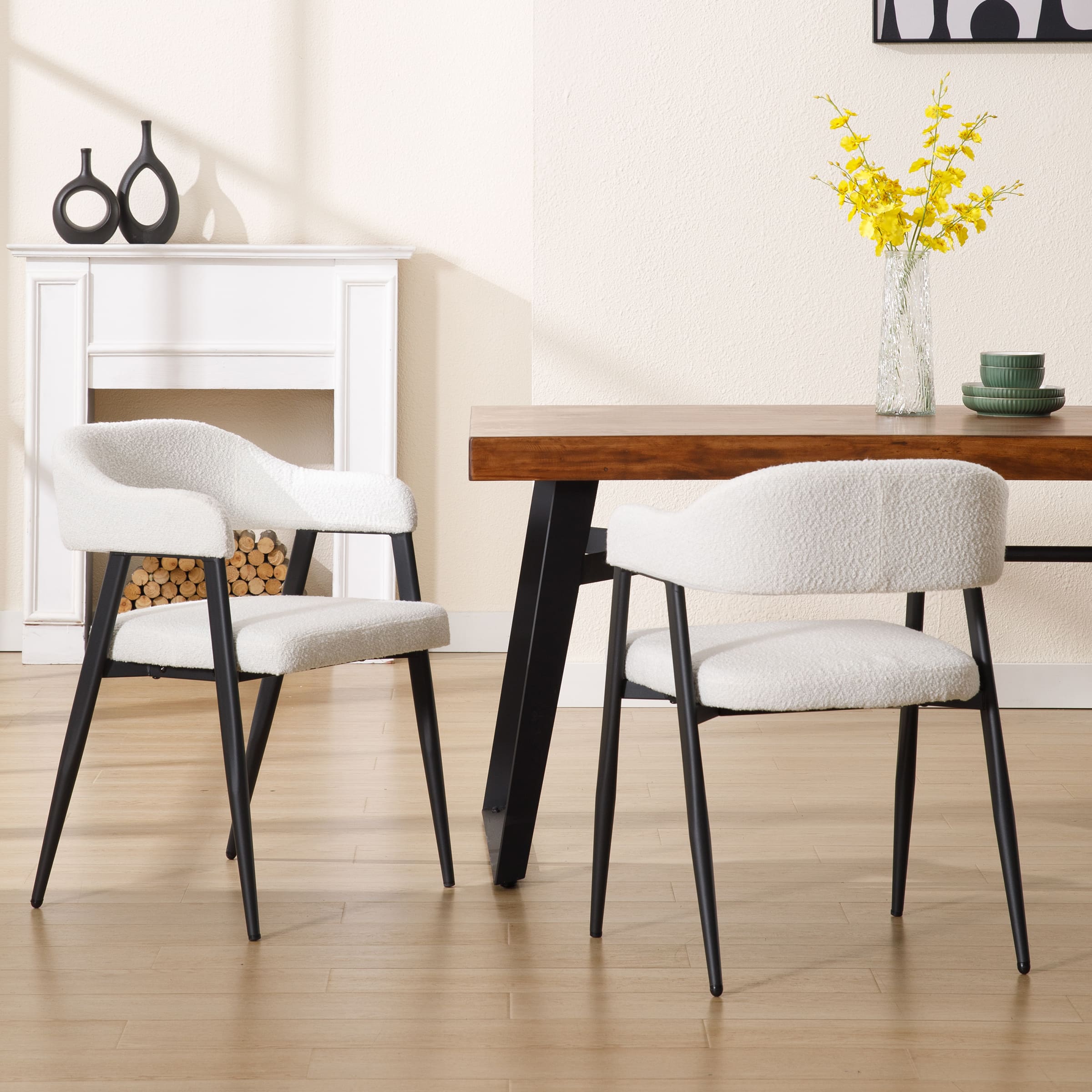 Modern Open Back Dining Chairs Set of 2 - 91530DC